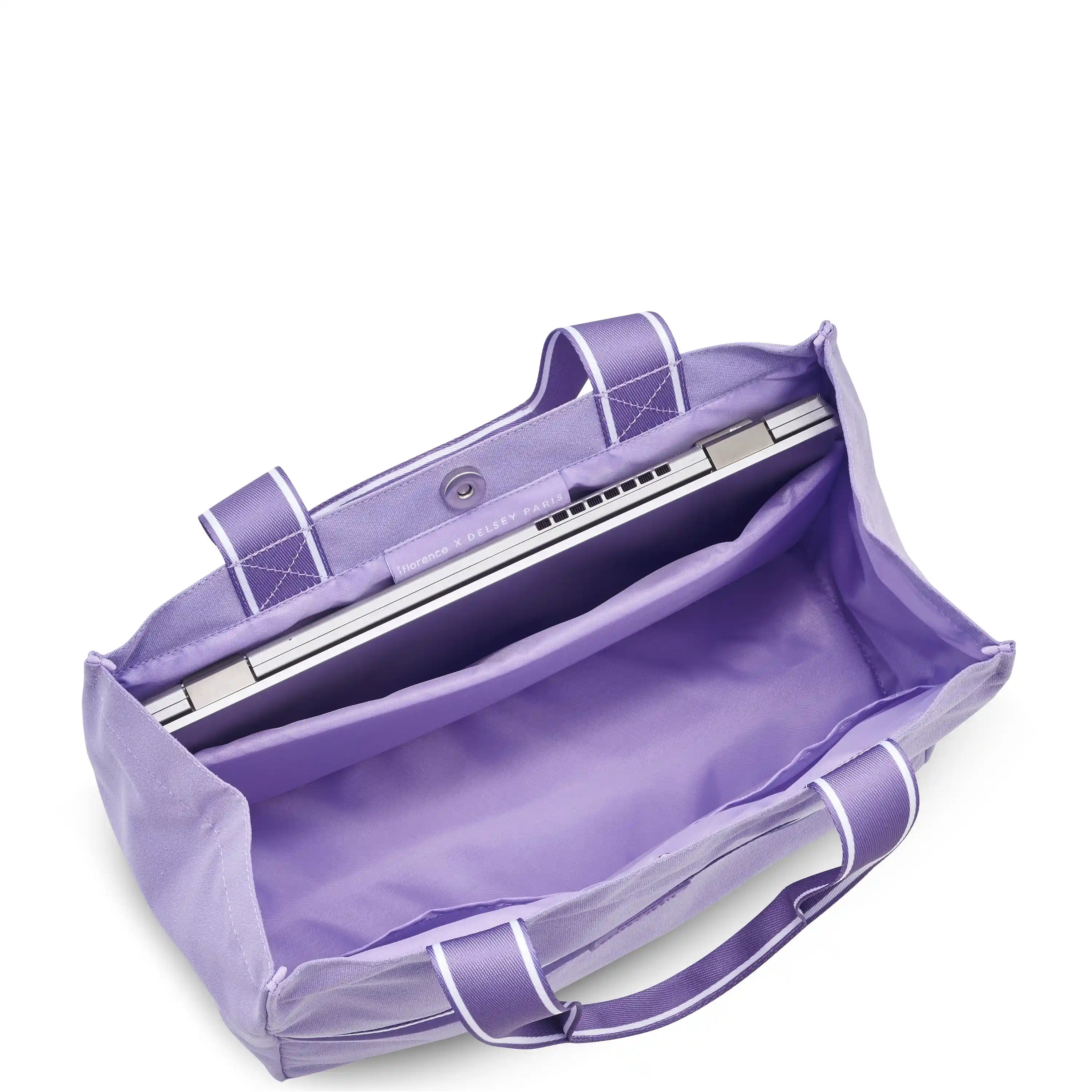 delsey-totes-the-best-tote-bag-eco-friendly-polyester-canvas-tote-with-tablet-sl image 3