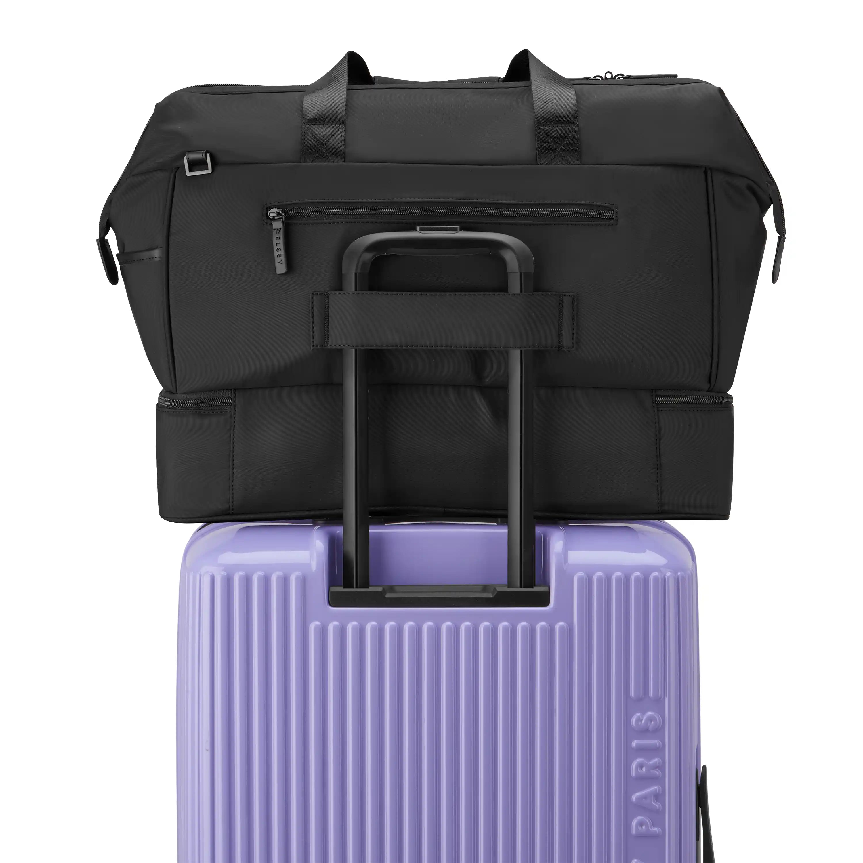 delsey-chill-out-weekender-bag-recycled-polyester-duffel-with-drop-bottom-compar image 4