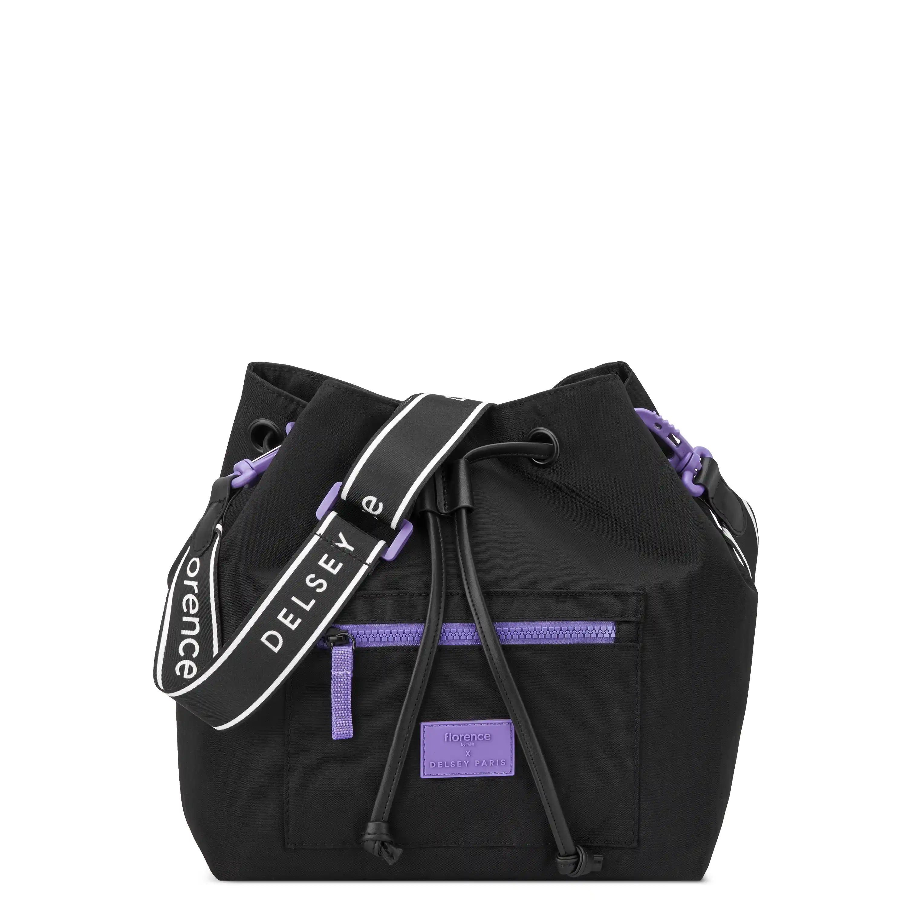 delsey-yours-truly-recycled-nylon-bucket-bag-with-drawstring-closure-padded-tabl image 8