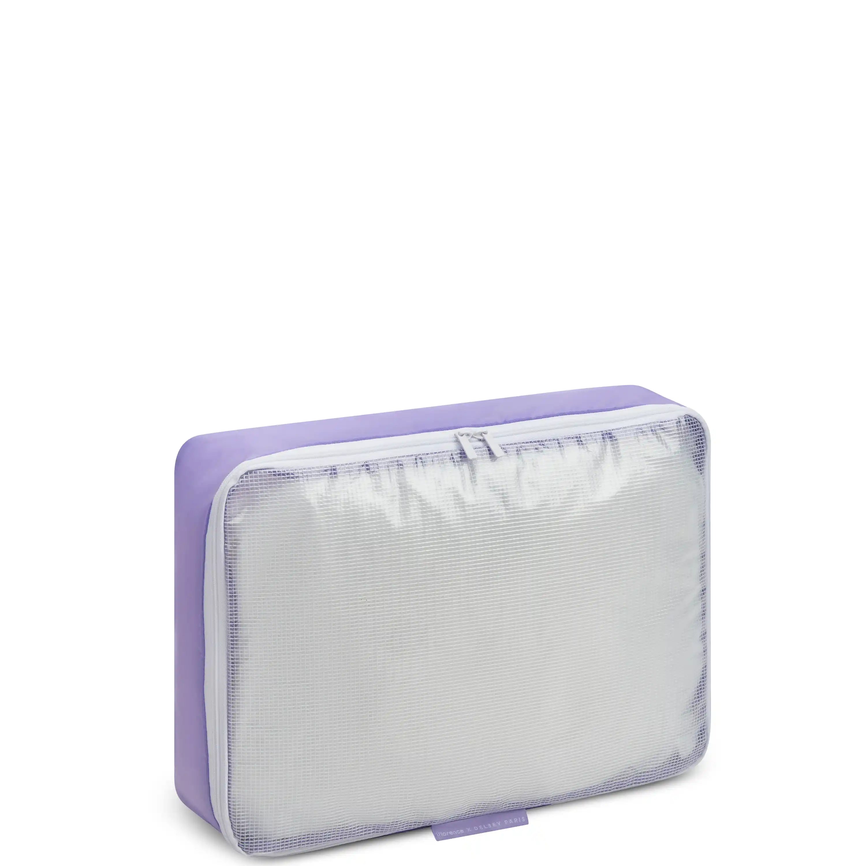 delsey-no-drama-packing-cubes-set-of-4-recycled-clear-top-organizer-cubes image 5