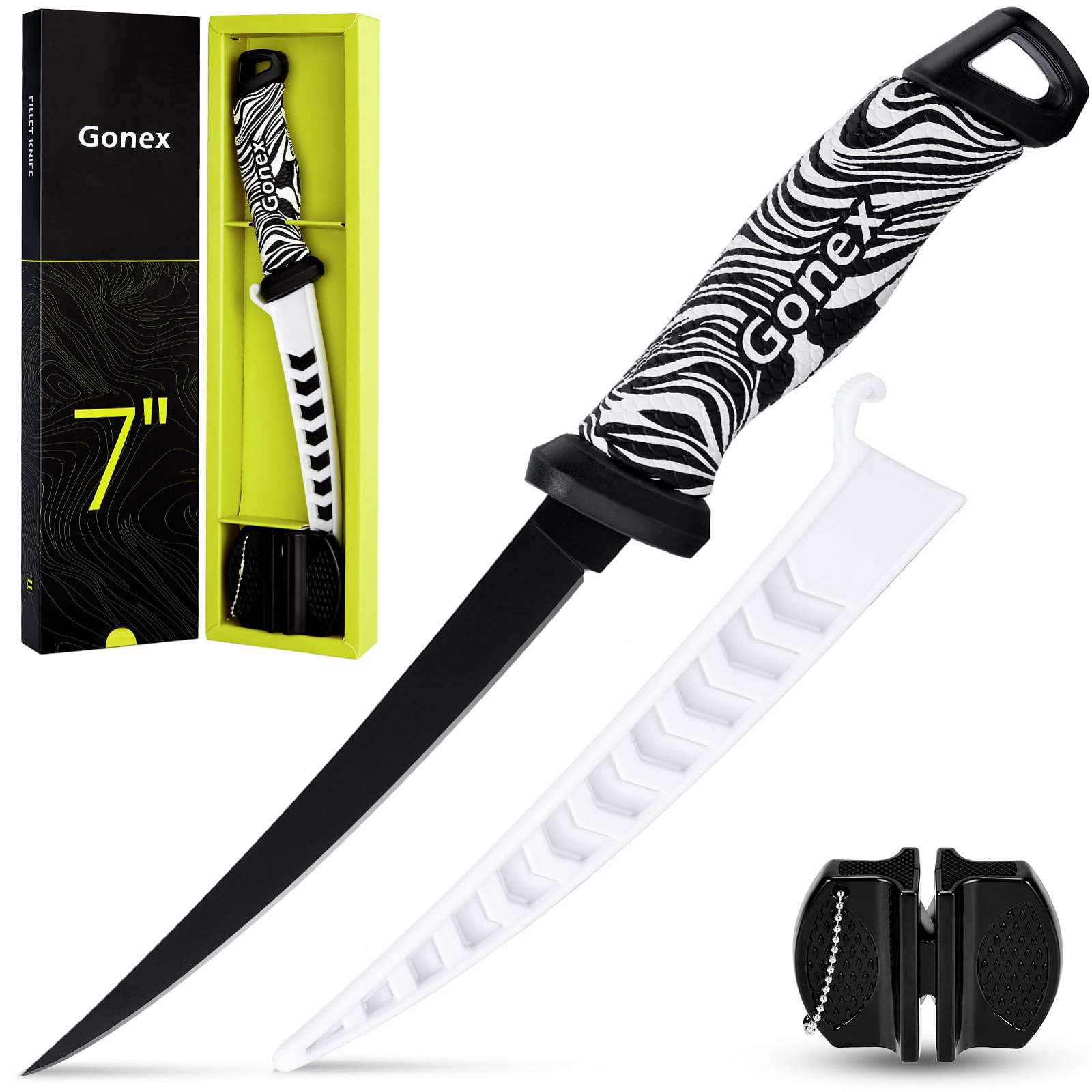 gonex-fish-fillet-knife-with-g4116-german-stainless-steel-teflon-coated-blade-sh image 2