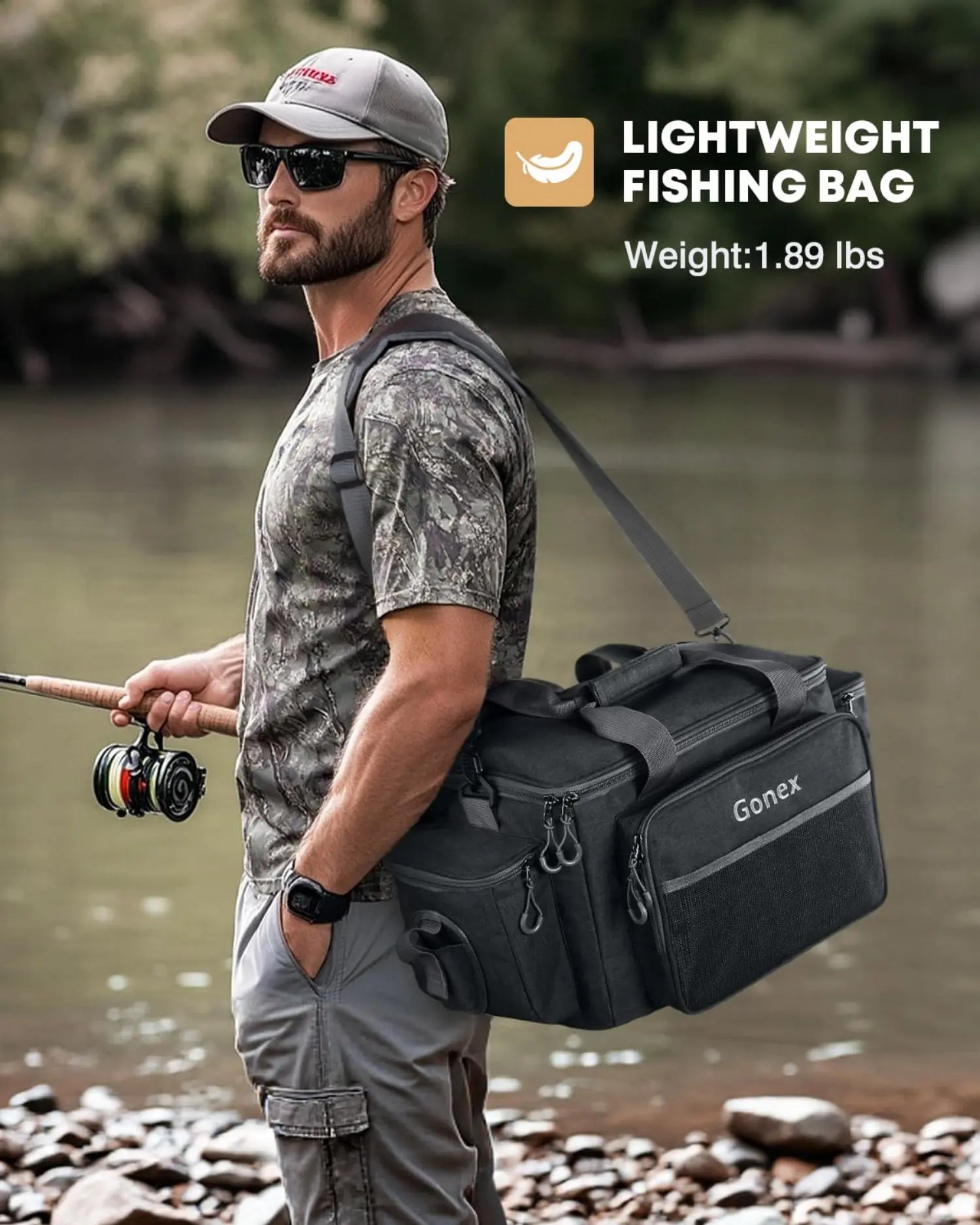 gonex-fishing-tackle-bag-with-large-front-pocket-8-pocket-multi-compartment-gear image 8