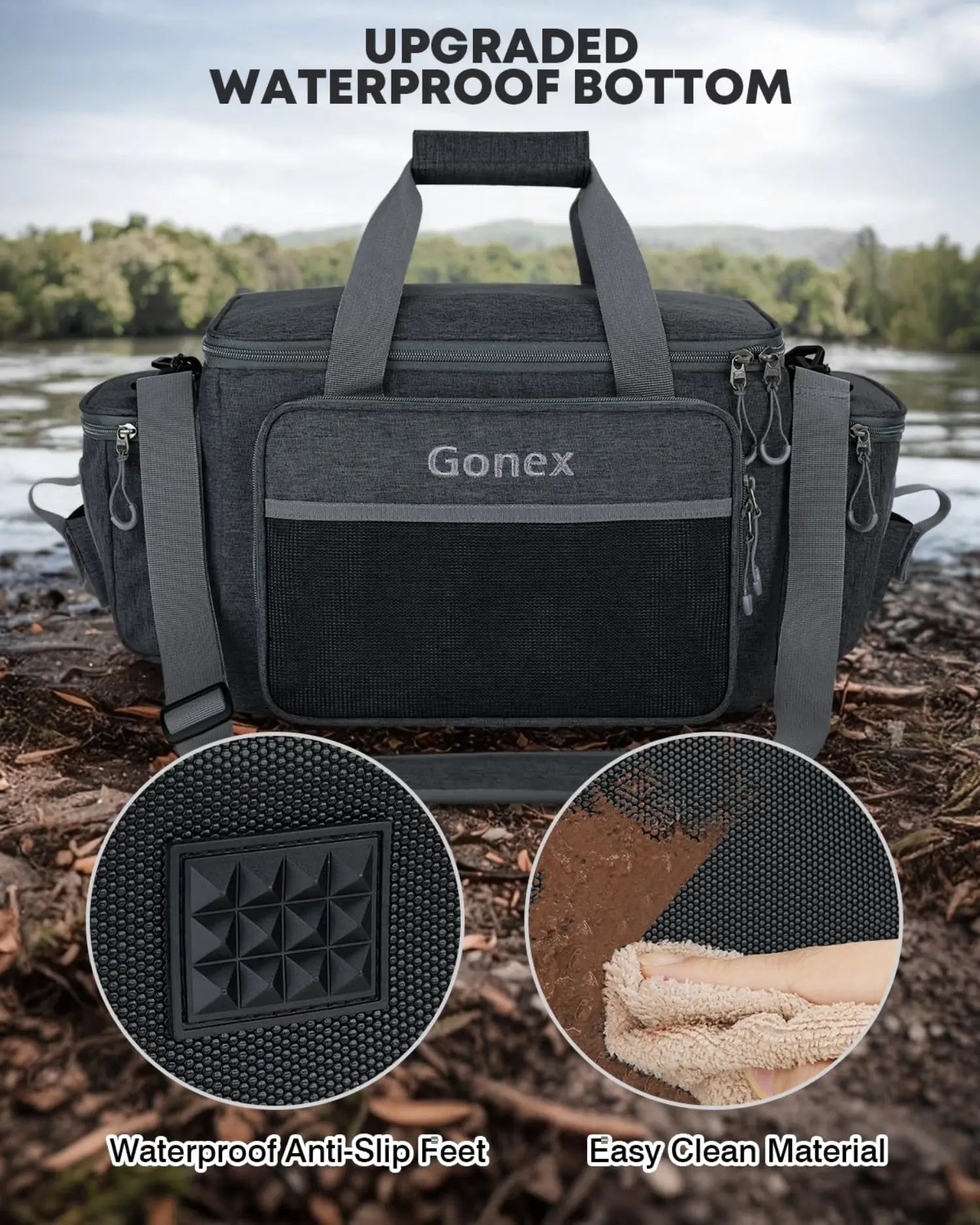 gonex-fishing-tackle-bag-with-large-front-pocket-8-pocket-multi-compartment-gear image 5