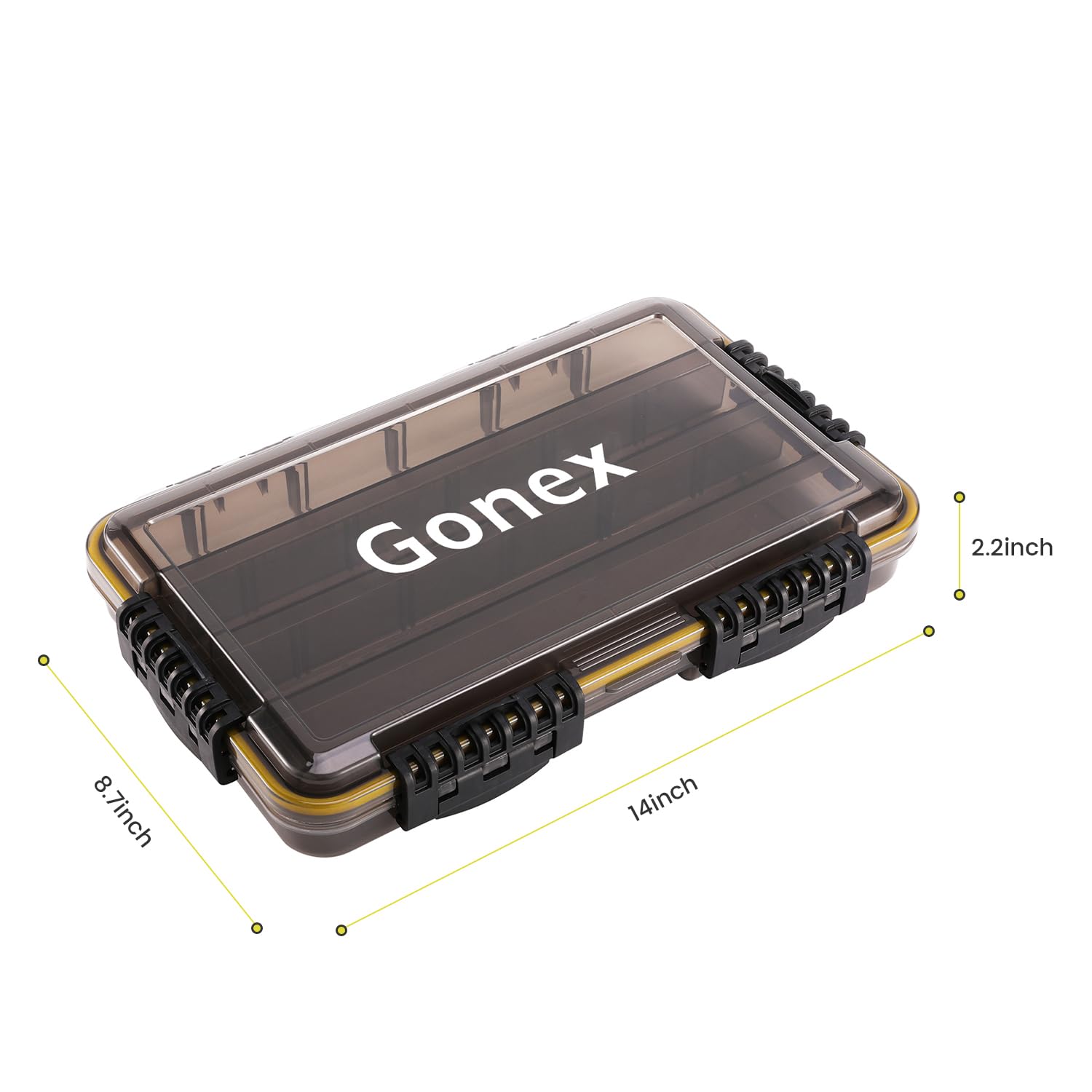gonex-3700-waterproof-tackle-boxes-sealed-lid-fishing-lure-storage-with-cam-acti image 7