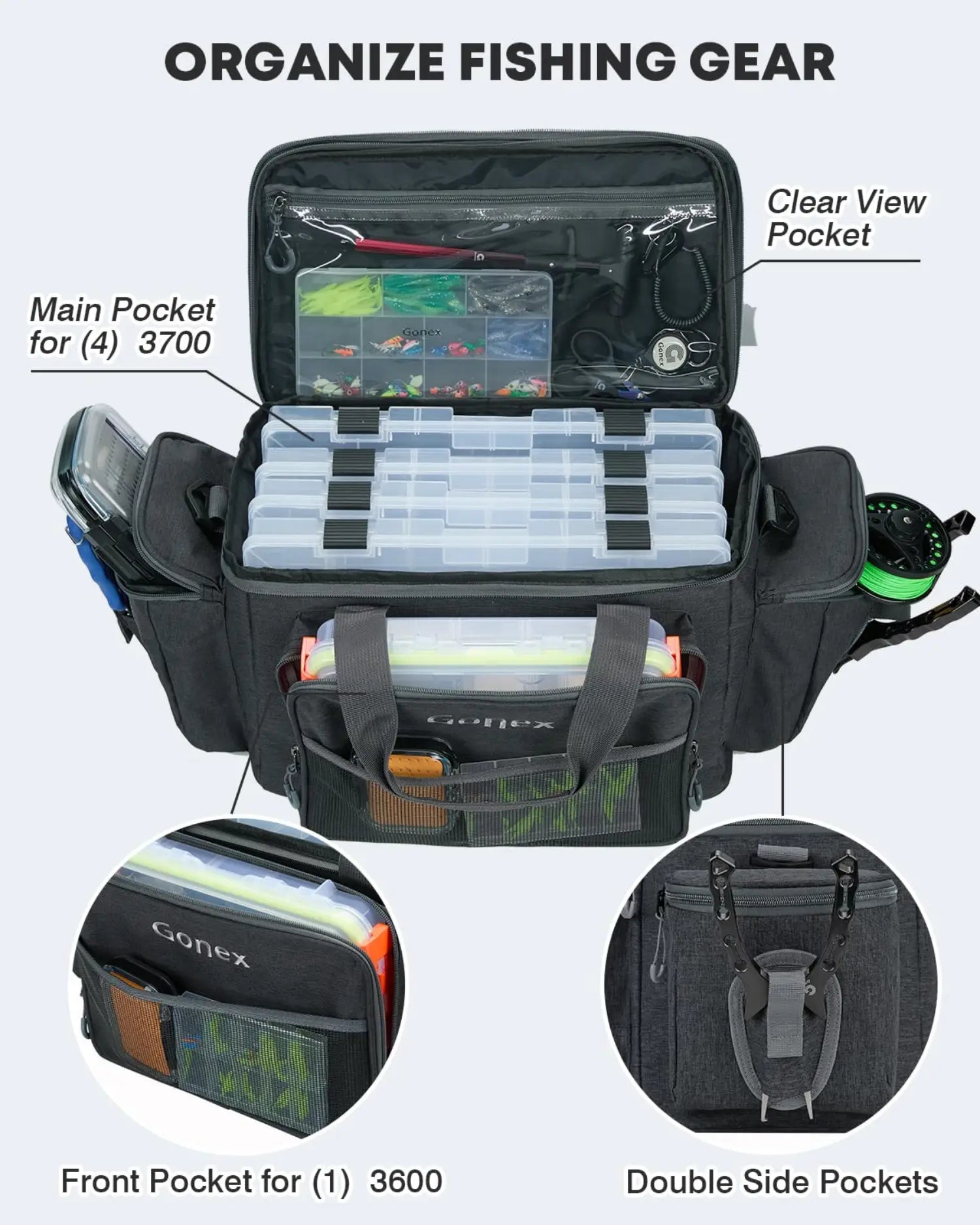 gonex-fishing-tackle-bag-with-large-front-pocket-8-pocket-multi-compartment-gear image 4