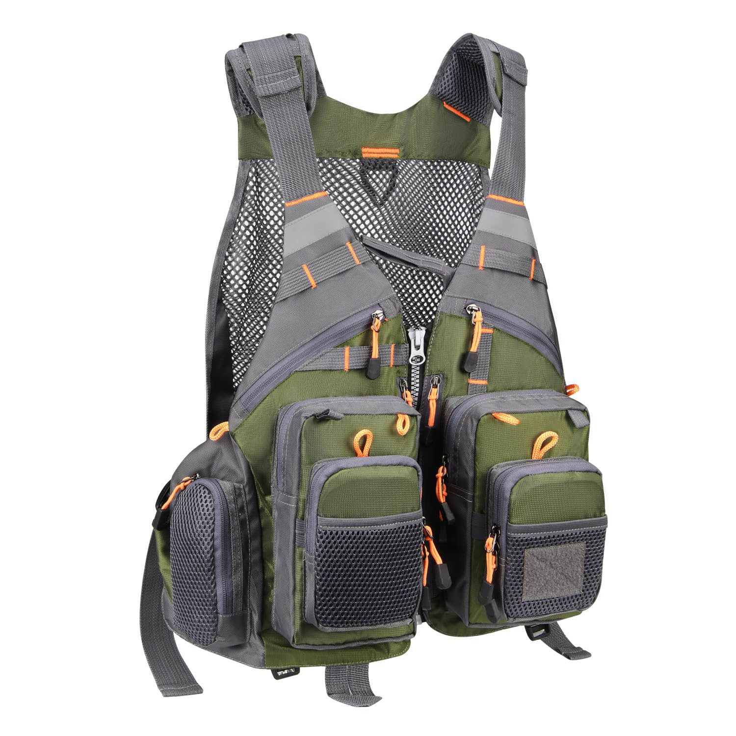 gonex-fly-fishing-vest-multi-pocket-mesh-design-with-d-rings-and-net-holder image 8