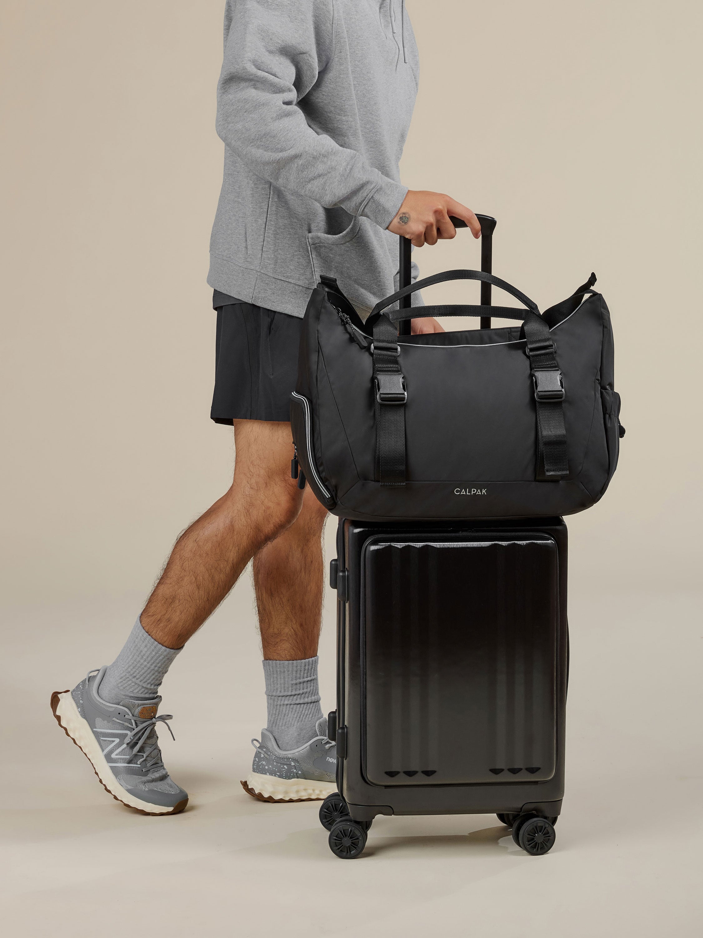 calpak-fit-gym-duffel-with-shoe-compartment-and-yoga-mat-strap image 8