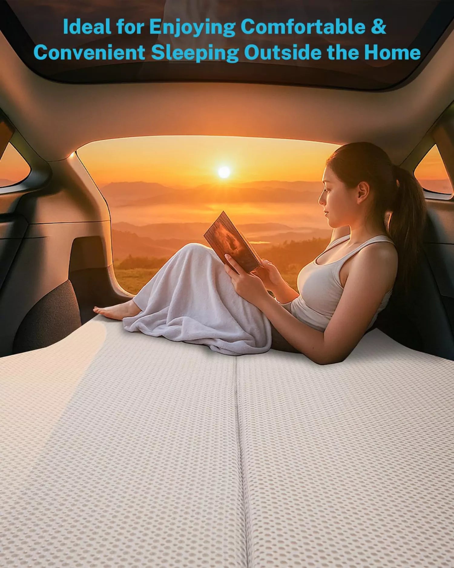 gonex-foam-mattress-for-tesla-model-y-model-3-2-inch-high-density-folding-car-ca image 2