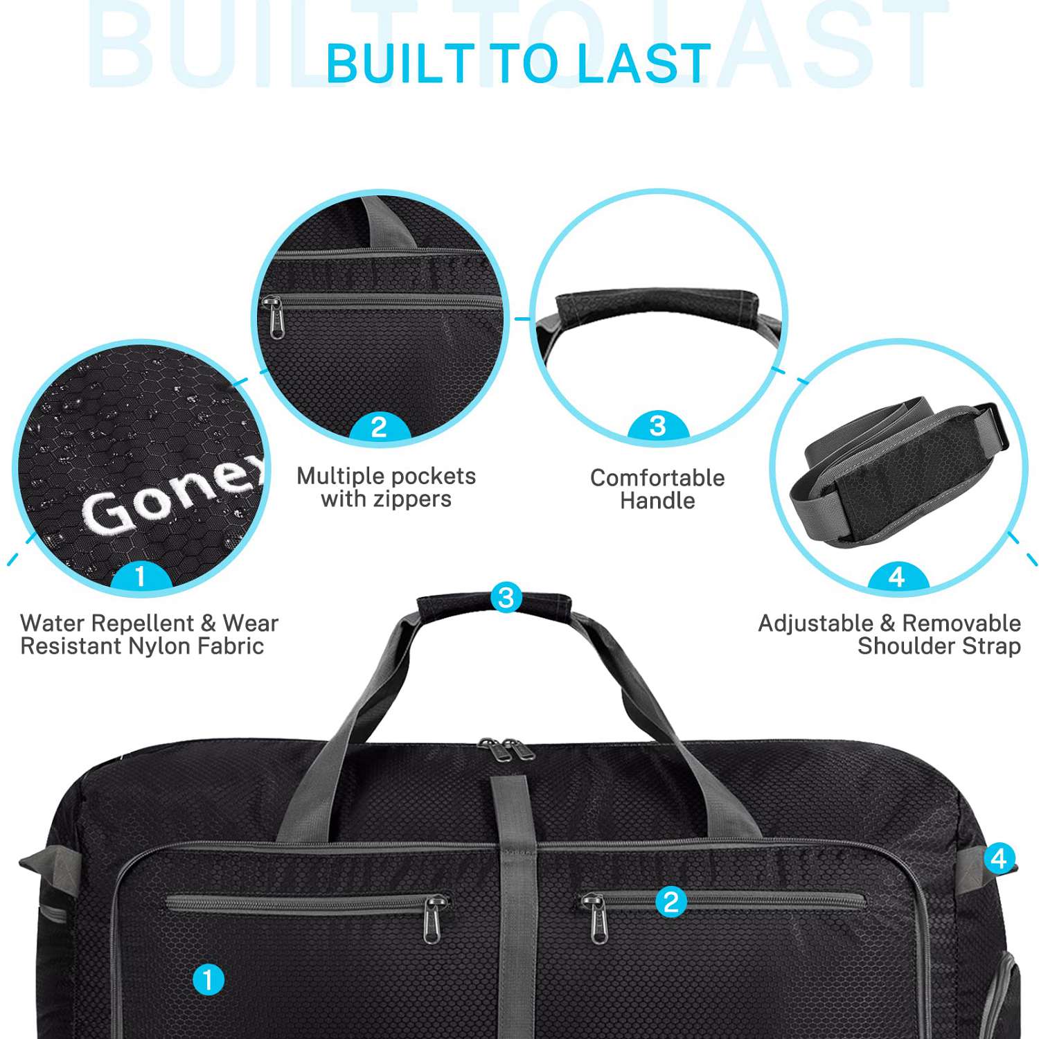 gonex-150l-extra-large-foldable-duffle-bag-for-travel image 4