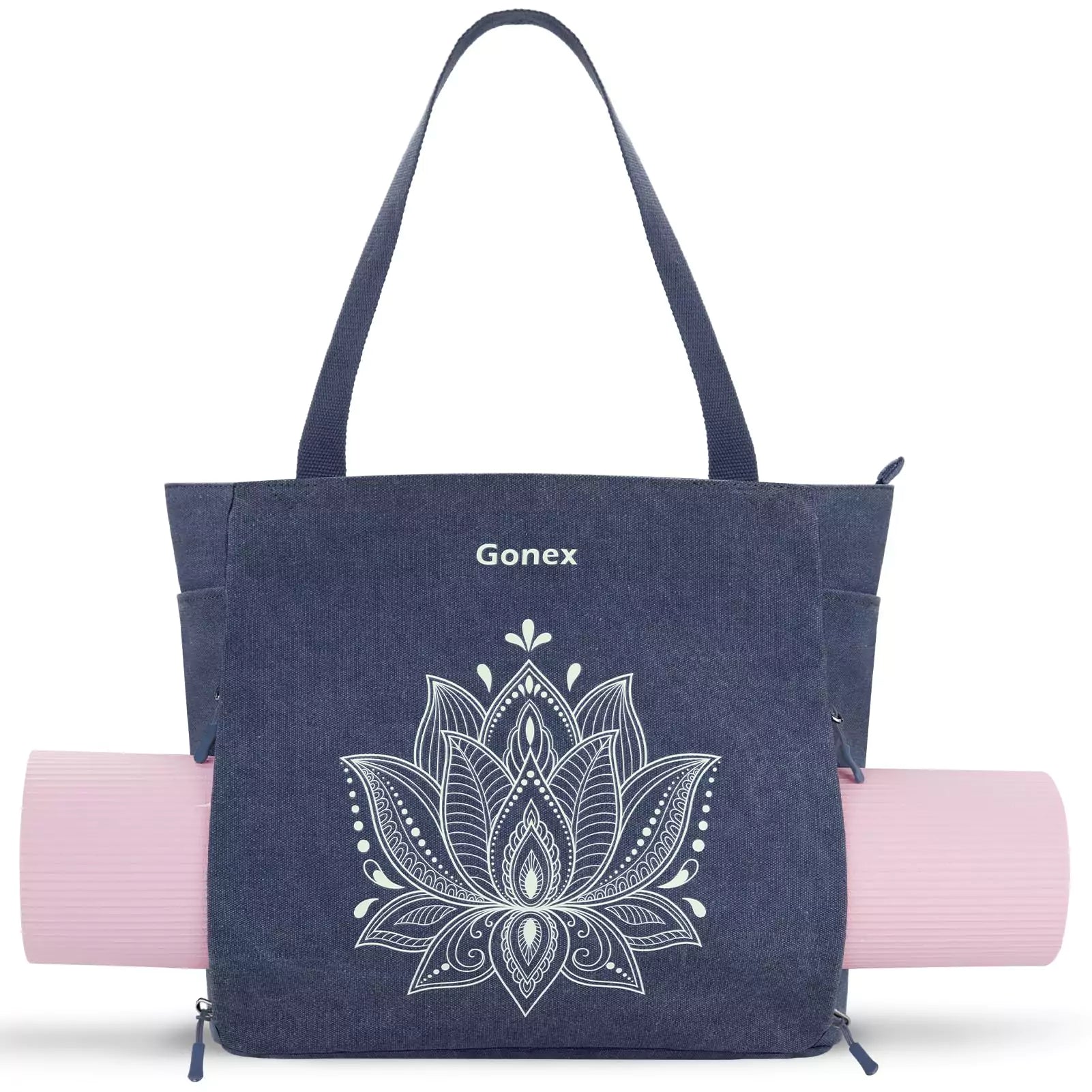 gonex-large-yoga-mat-bag-with-full-zipper-dedicated-mat-compartment-tote-for-6mm image 1