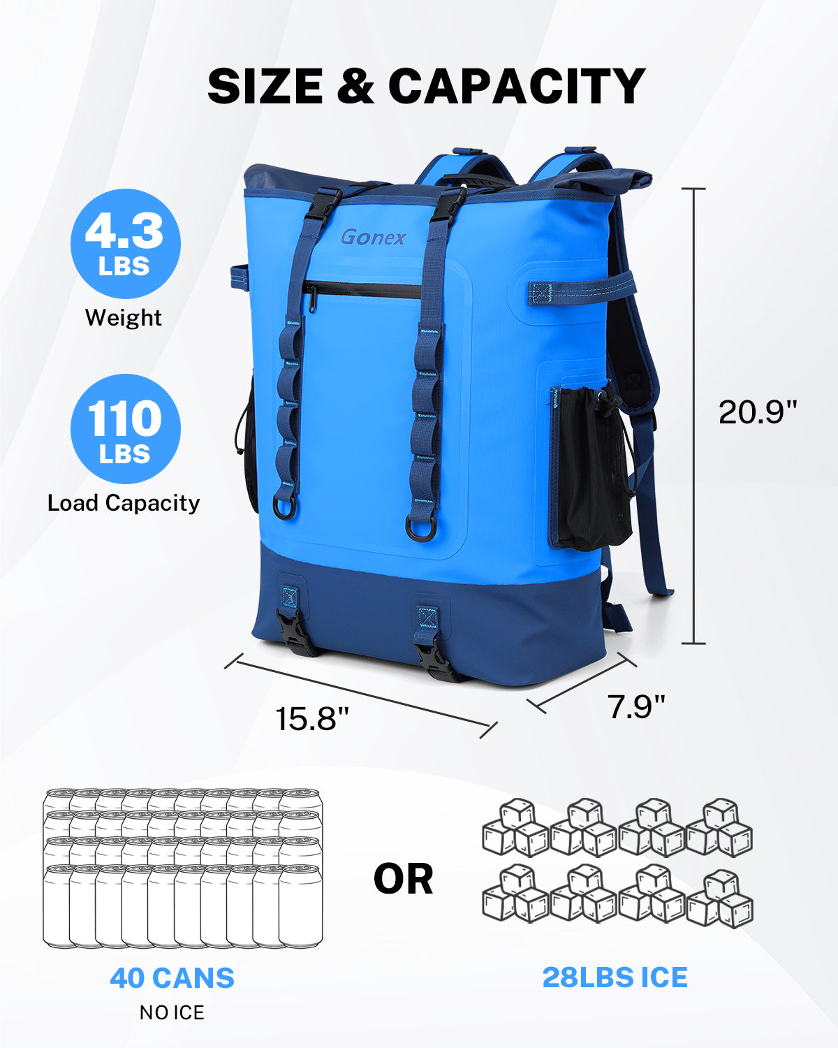 gonex-40-can-insulated-cooler-backpack-waterproof-600d-nylon-soft-cooler-bag-for image 3