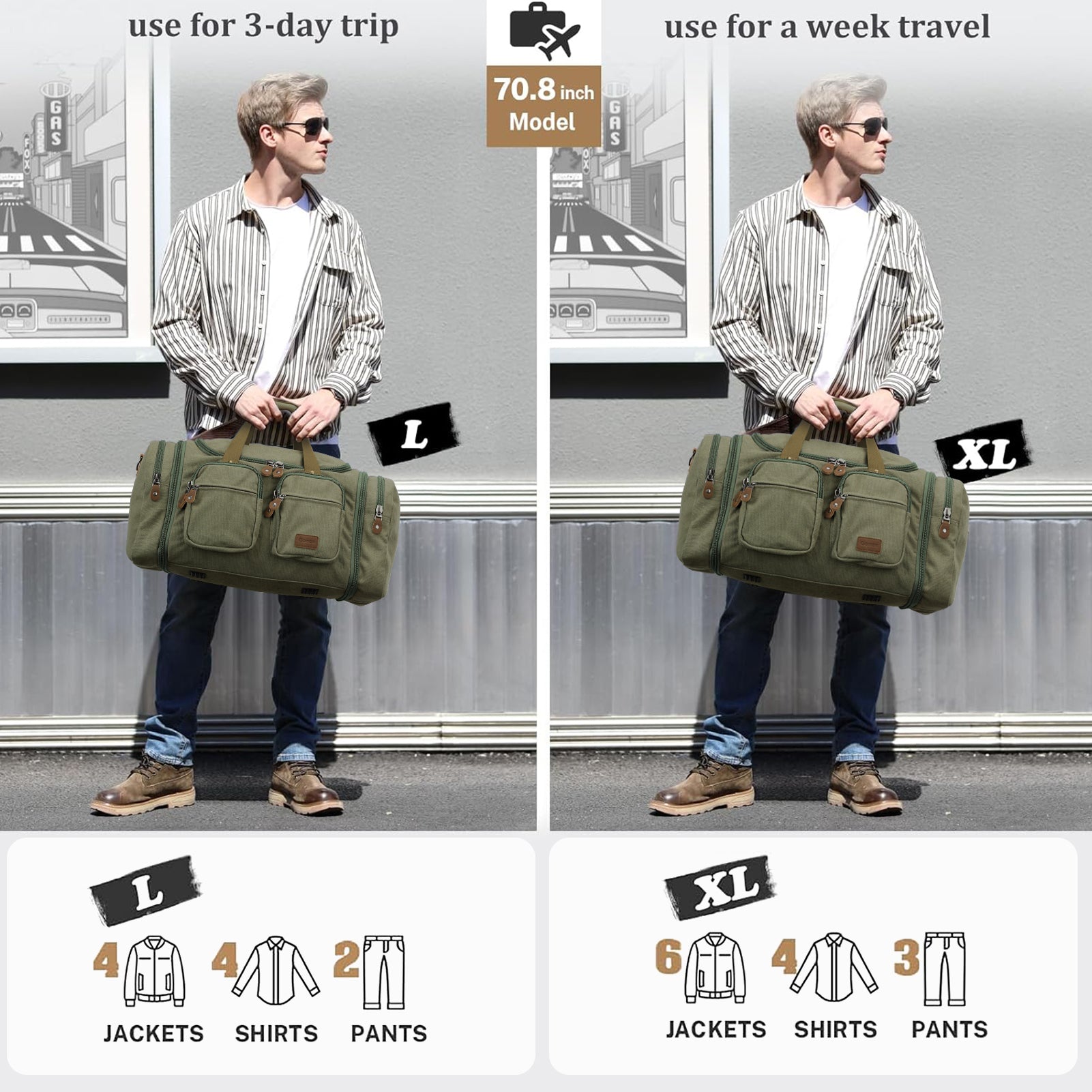 gonex-60l-expandable-canvas-duffle-bag-water-resistant-travel-duffel-with-wet-dr image 7