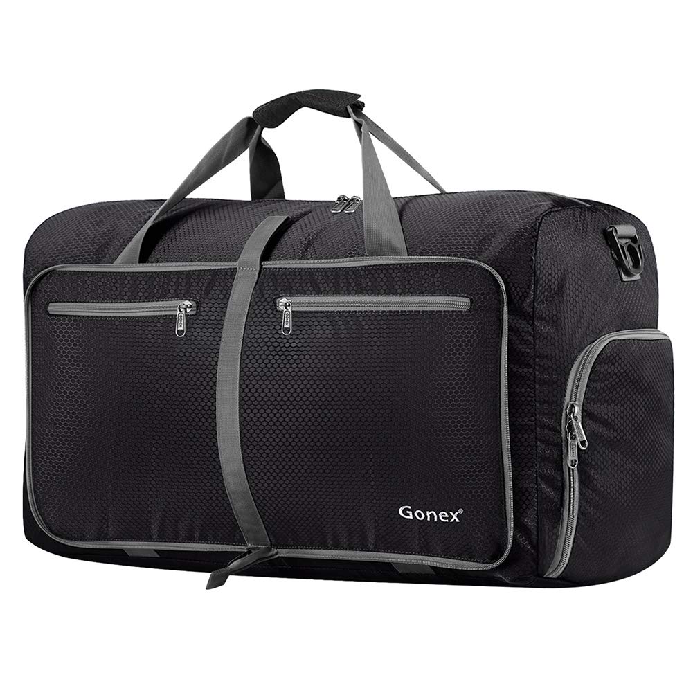gonex-80l-large-foldable-duffle-bag-for-travel-packable-water-repellent-210d-nyl image 2
