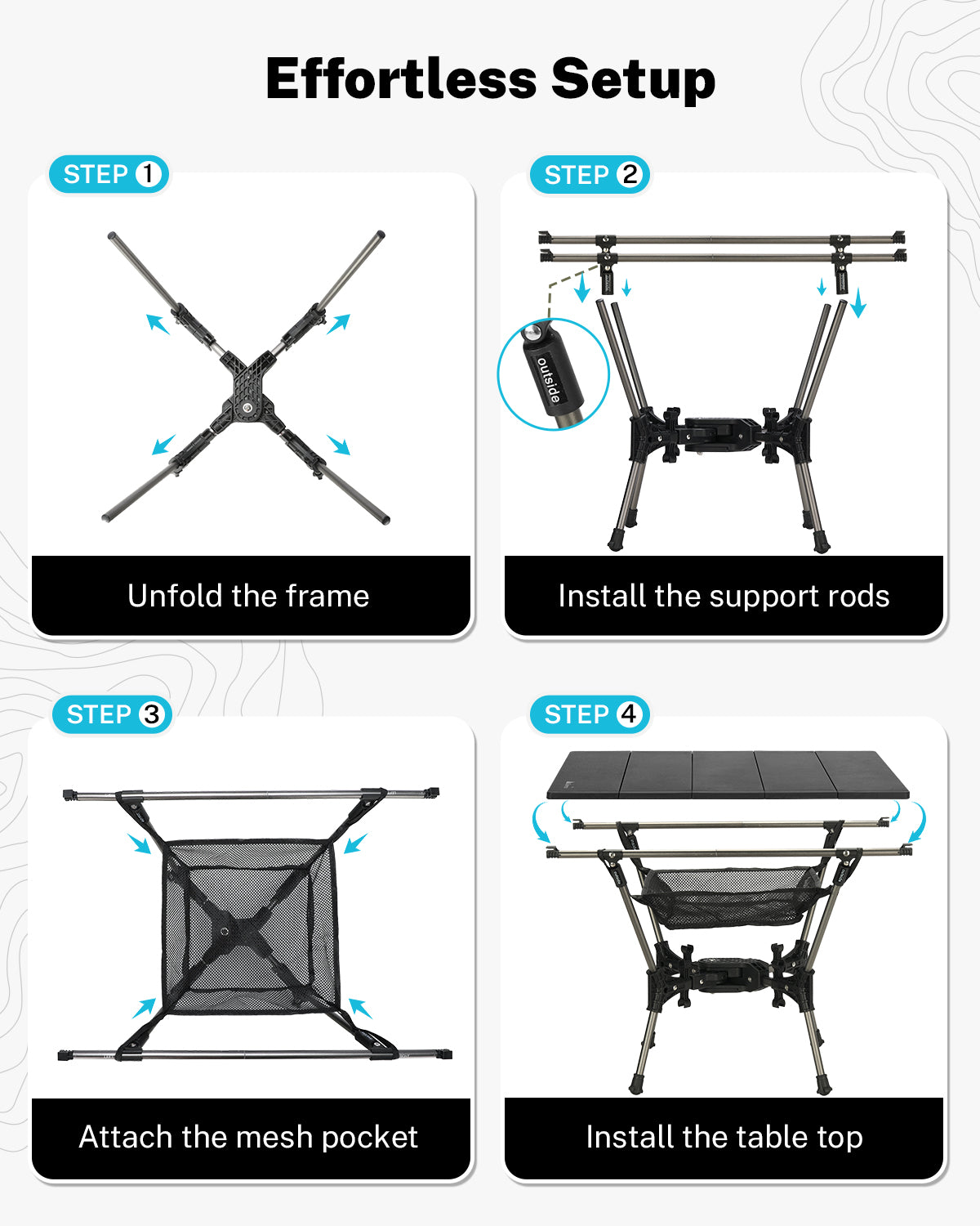 gonex-folding-aluminum-camping-table-with-mesh-pocket-and-storage-bag image 5