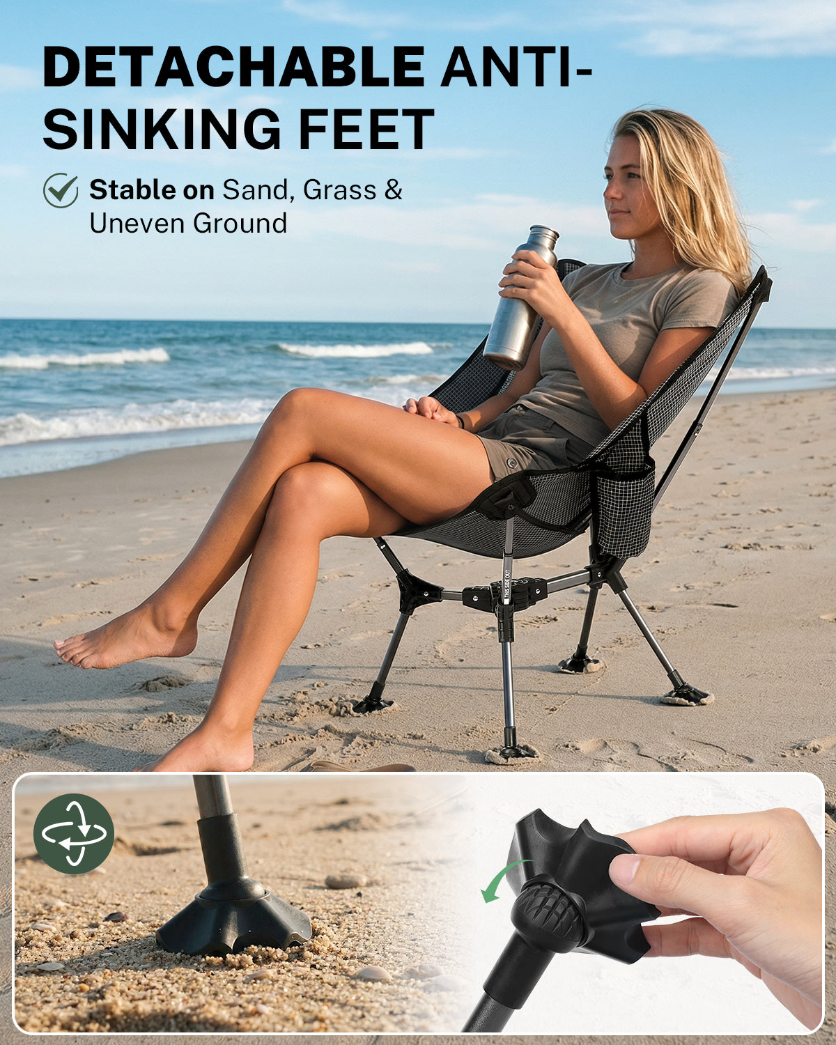 gonex-swift-y-lightweight-high-back-camping-chair-glide-rotate-folding-chair-wit image 2