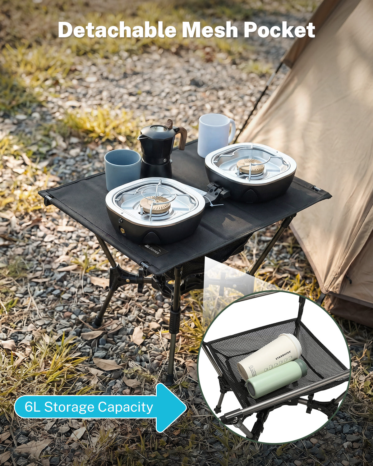 gonex-folding-camping-table-with-oxford-fabric-top-roll-up-portable-outdoor-tabl image 7
