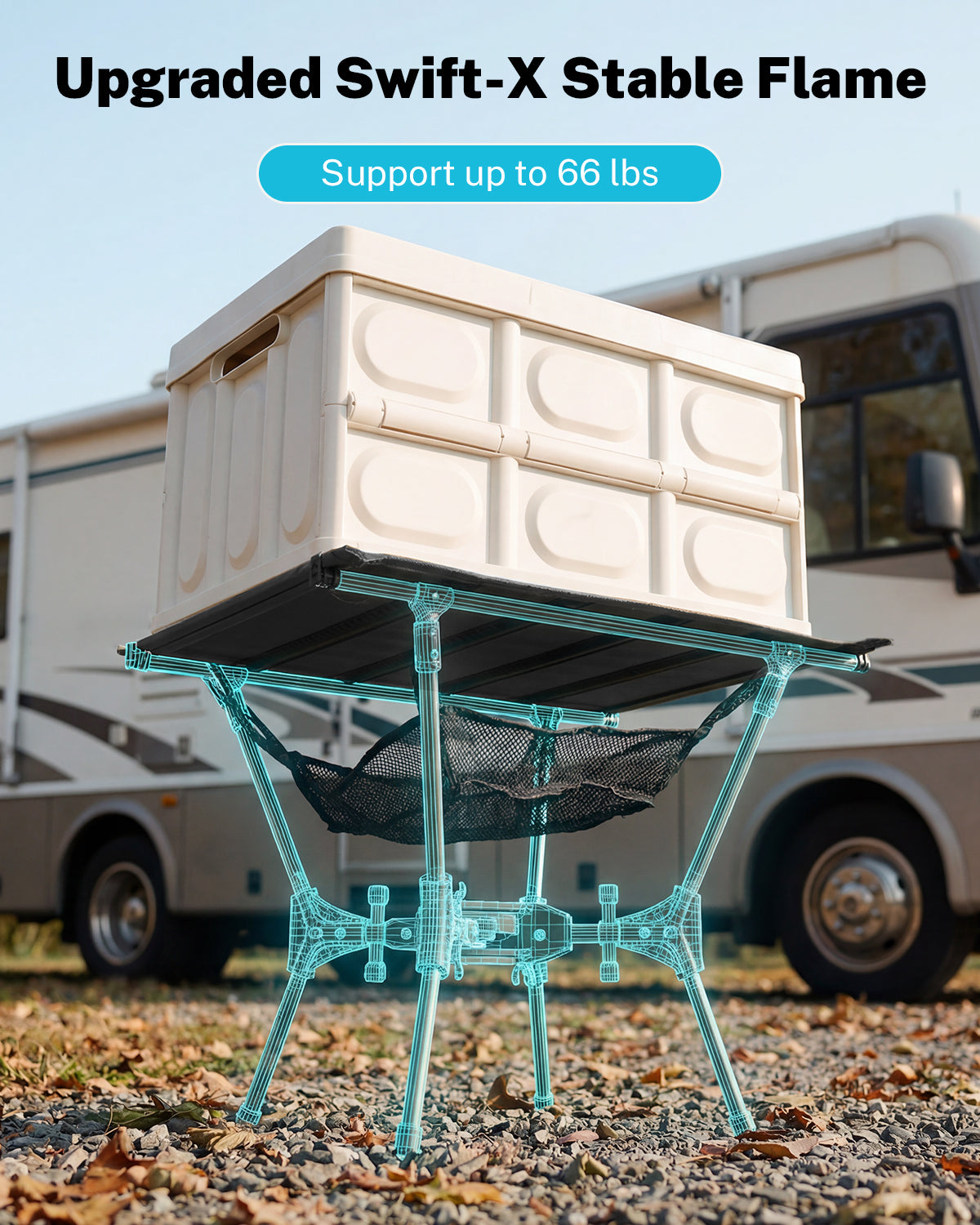 gonex-folding-camping-table-with-oxford-fabric-top-roll-up-portable-outdoor-tabl image 5