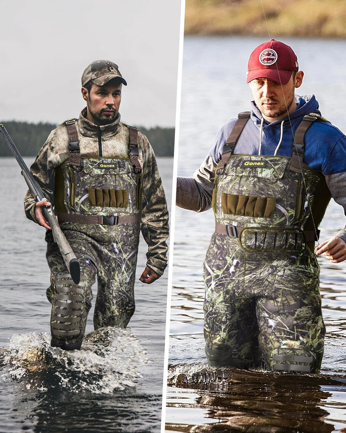 gonex-hunting-chest-waders-with-boots-4-5mm-neoprene-waterproof-waders-with-800g image 6