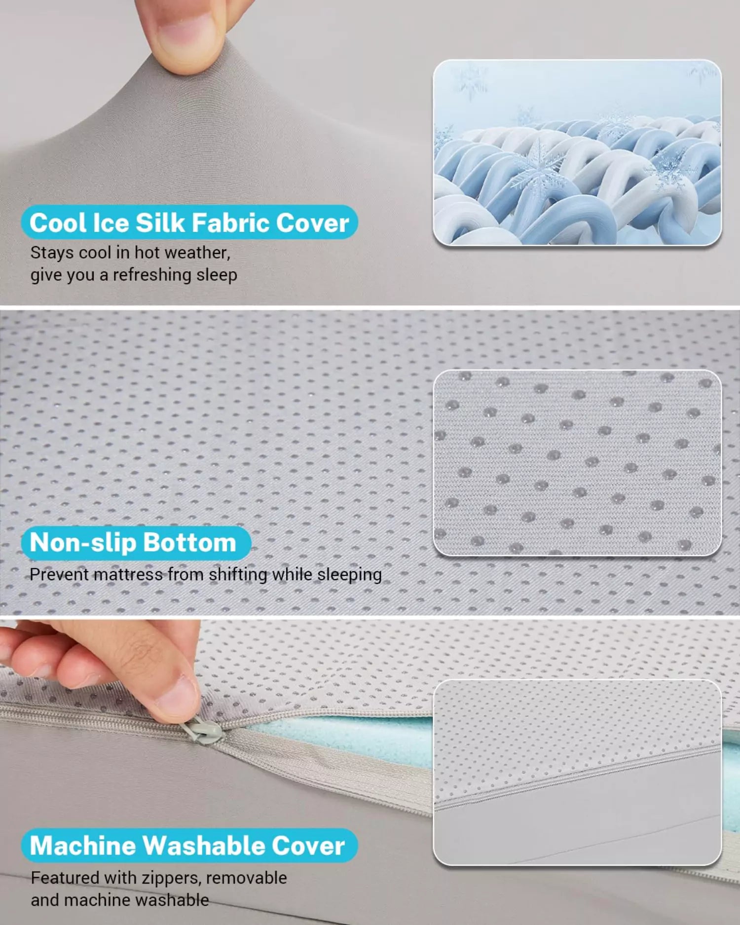 gonex-memory-foam-mattress-for-tesla-model-y-model-3-2-6-ice-silk-cooling-sleep- image 5
