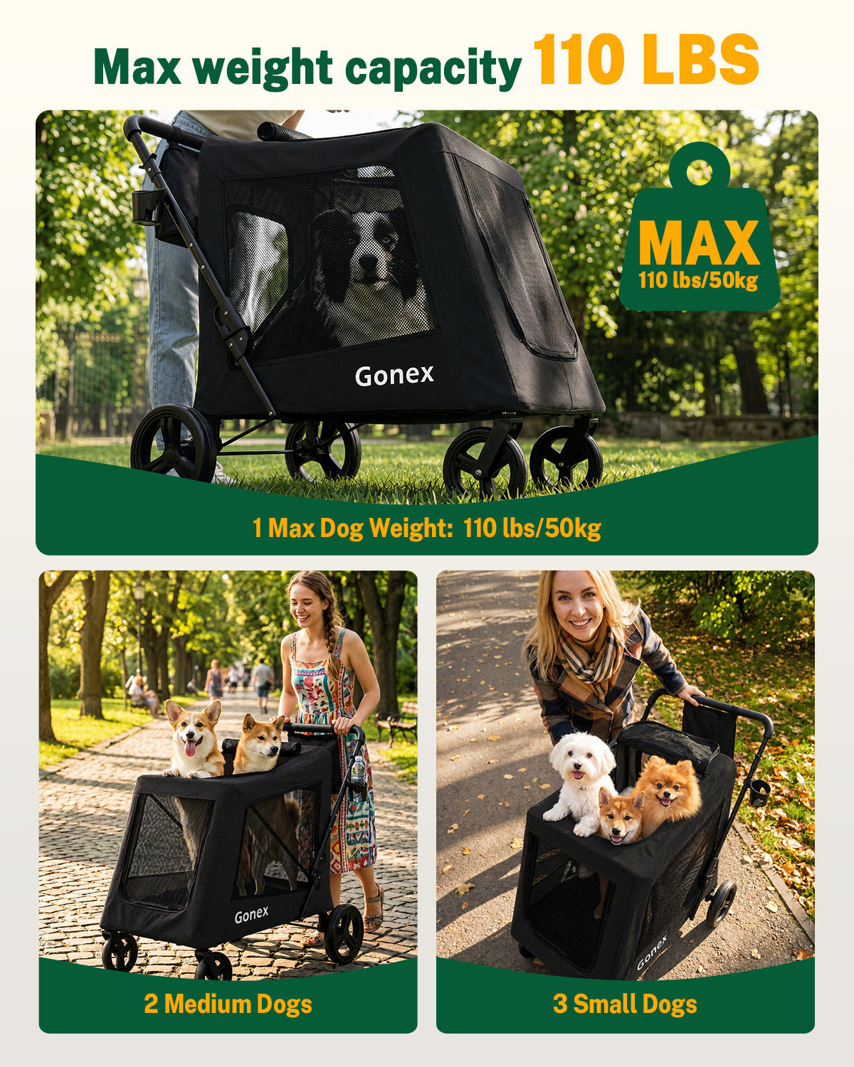 gonex-heavy-duty-dog-stroller-for-large-medium-dogs-110-lb-capacity-foldable-pet image 6