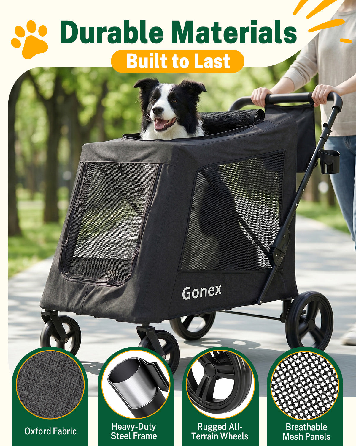 gonex-heavy-duty-dog-stroller-for-large-medium-dogs-110-lb-capacity-foldable-pet image 4