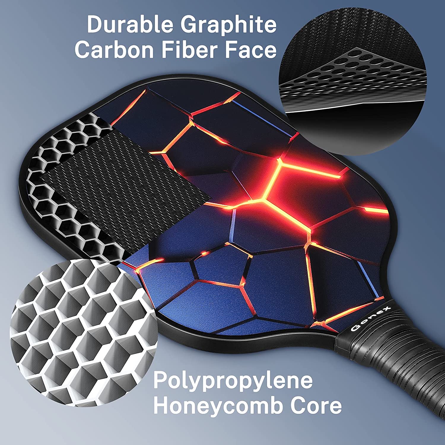 gonex-pickleball-paddles-set-of-4-usapa-approved-graphite-carbon-fiber-paddles-w image 4