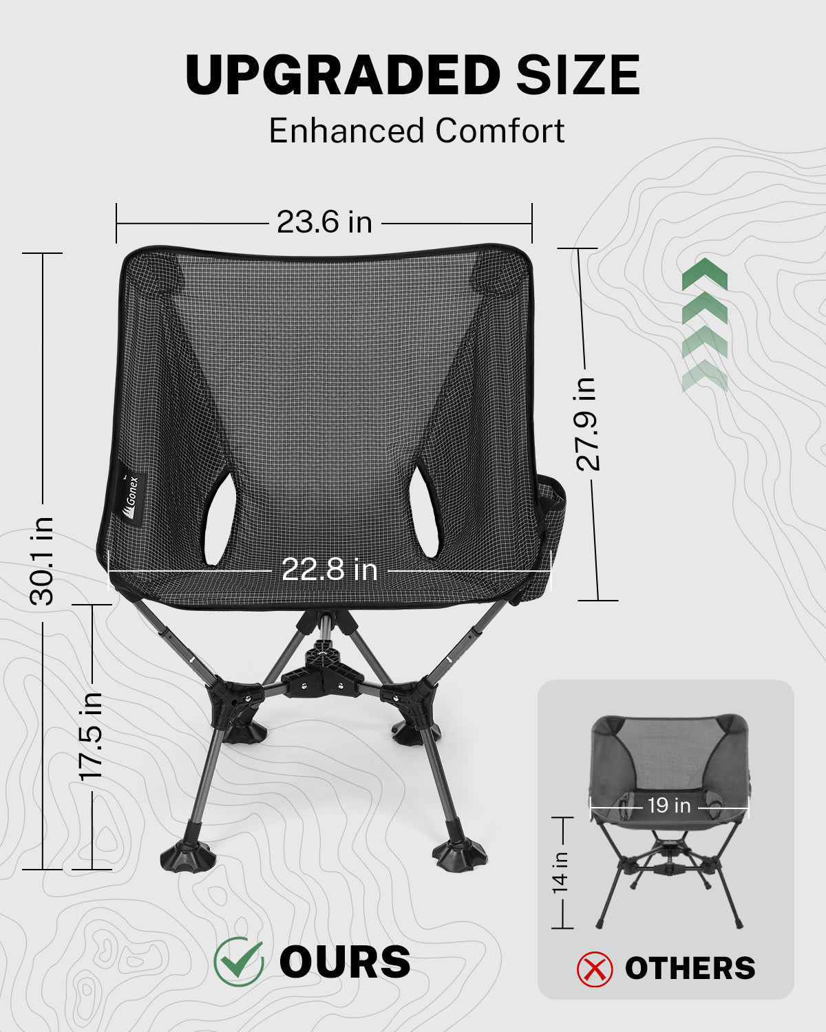 gonex-swift-y-lightweight-high-back-camping-chair-glide-rotate-folding-chair-wit image 7