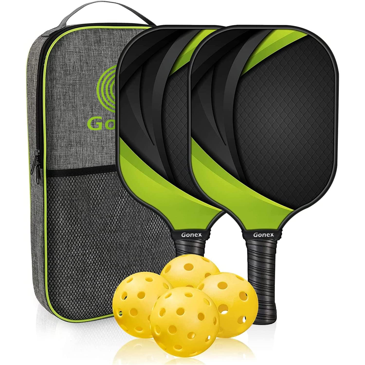 gonex-pickleball-rackets-set-of-2-carbon-performance-paddles-for-beginner-interm image 1