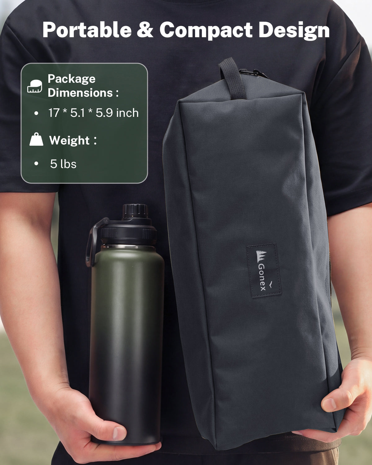 gonex-folding-aluminum-camping-table-with-mesh-pocket-and-storage-bag image 7