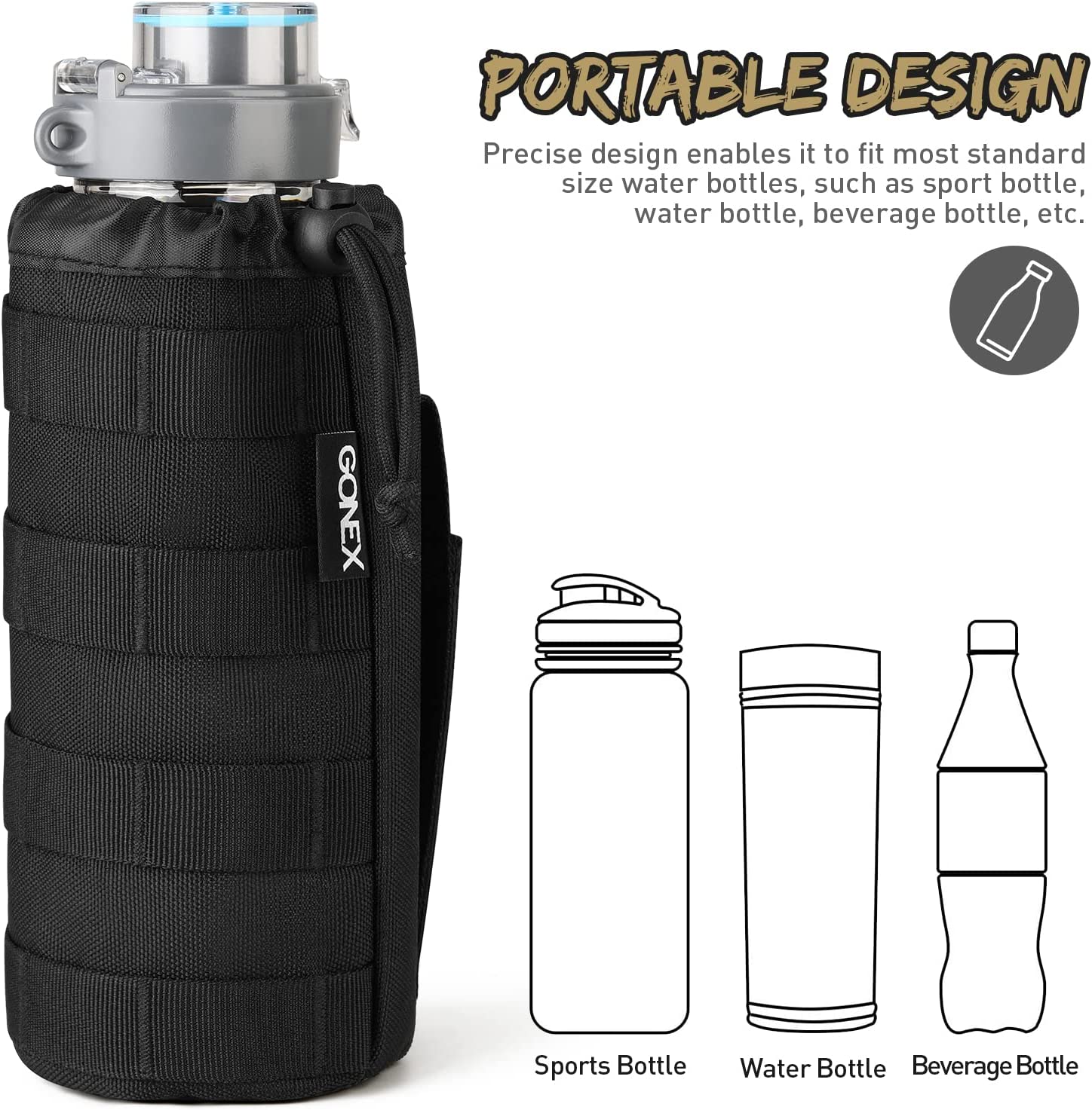 gonex-tactical-military-molle-water-bottle-pouch-900d-water-repellent-oxford-wit image 2