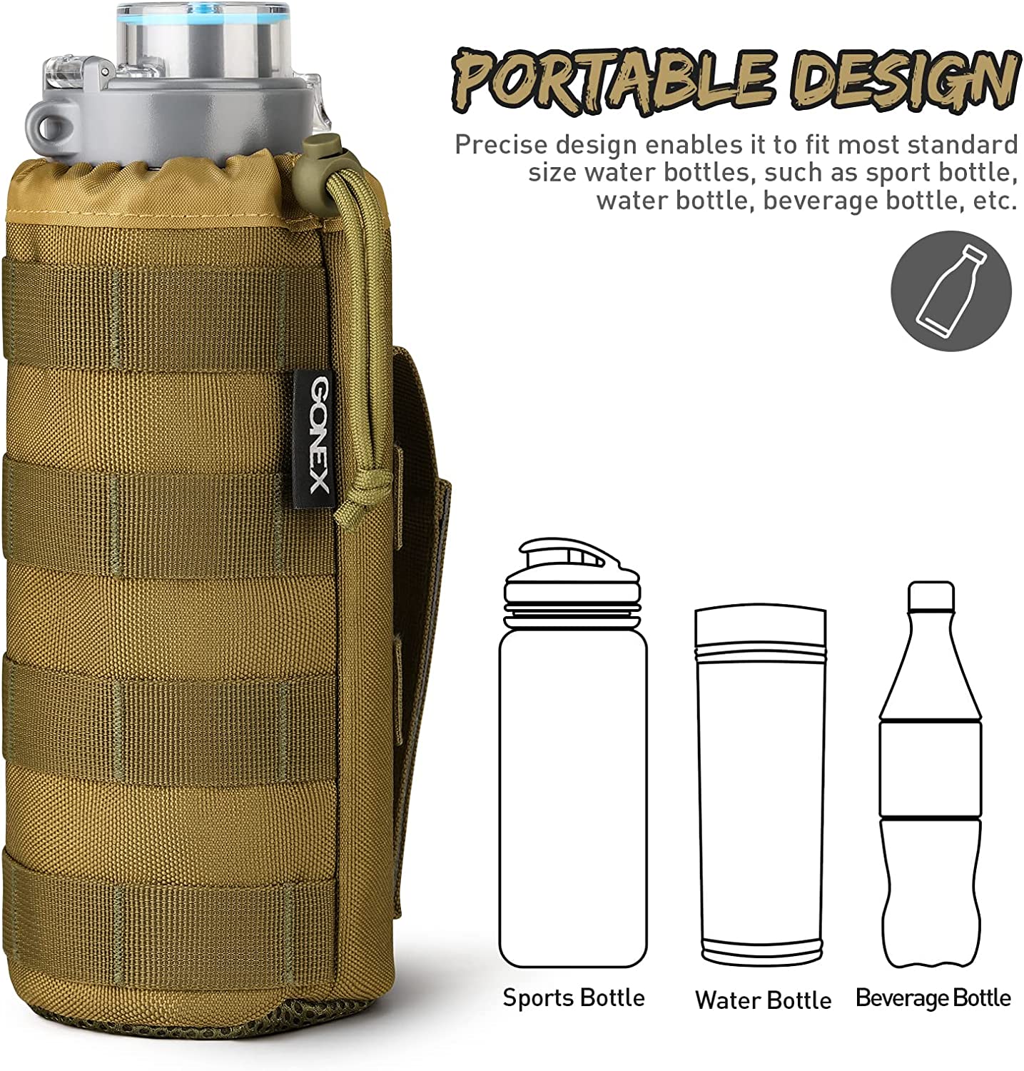 gonex-drawstring-military-molle-water-bottle-pouch-900d-water-repellent-tactical image 2