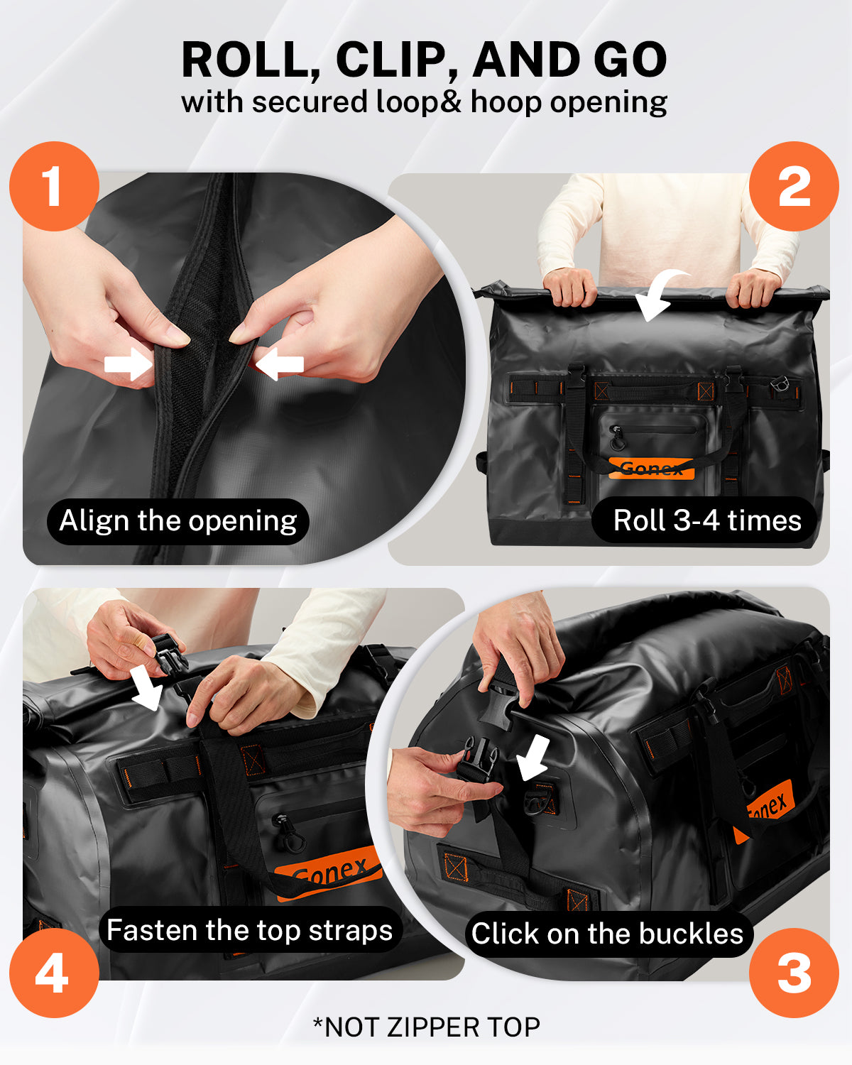 gonex-waterproof-duffle-bag-roll-top-dry-duffel-for-kayaking-camping-travel-90l- image 4