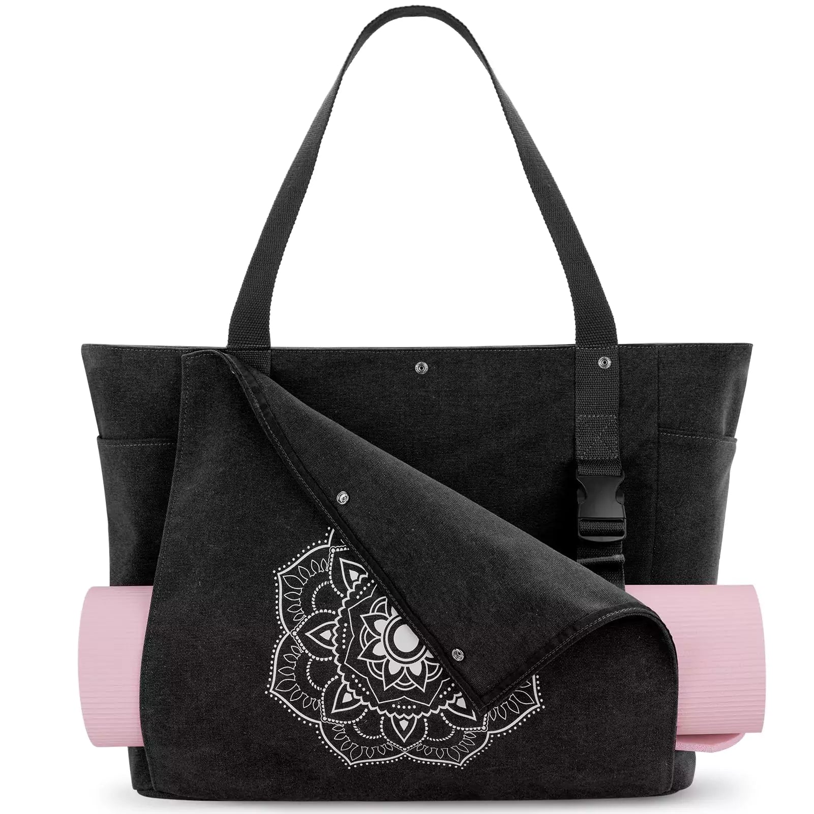 gonex-canvas-yoga-mat-bag-x-large-front-flap-extra-large-yoga-tote image 6
