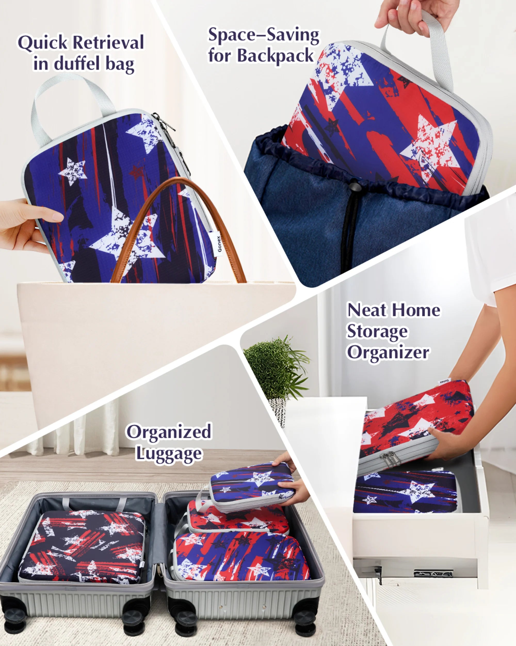 gonex-patriot-stripe-compression-packing-cubes-space-saving-travel-organizer-set image 3