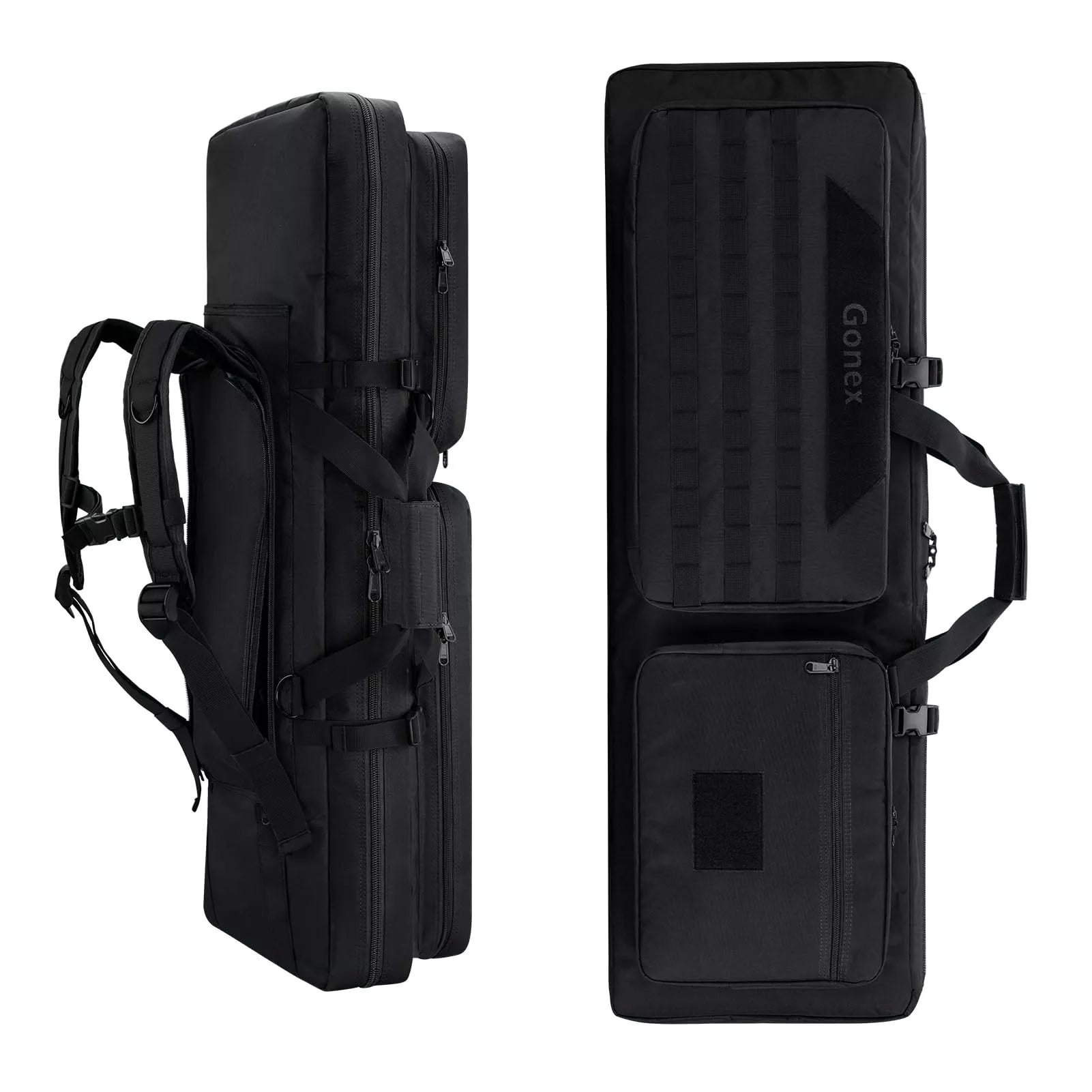 gonex-36-double-tactical-rifle-case-padded-dual-firearm-soft-gun-bag-with-divide image 2