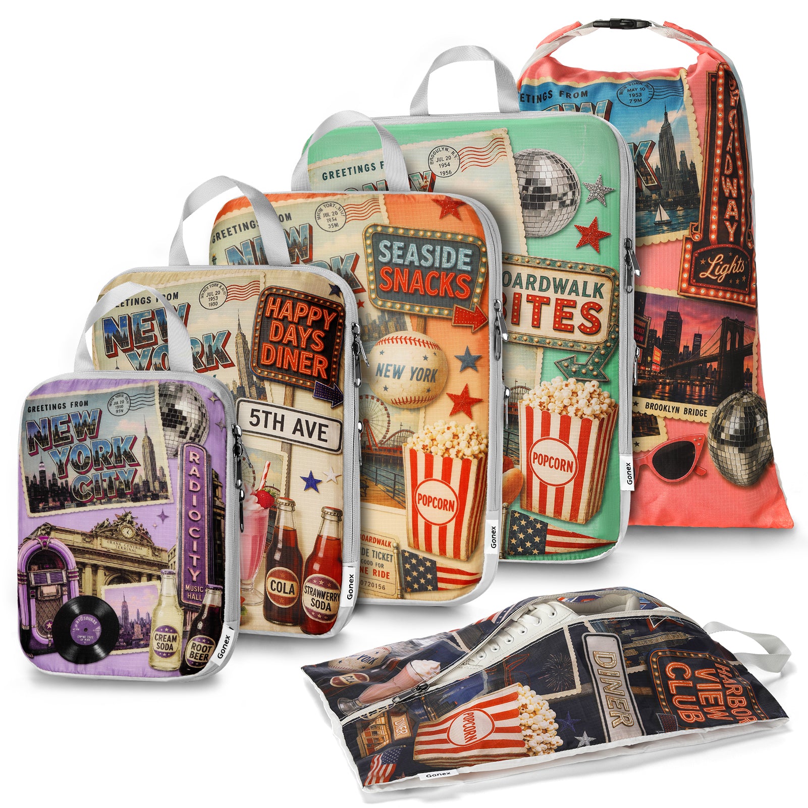 gonex-new-york-compression-packing-cubes-city-print-double-zipper-compression-tr image 1