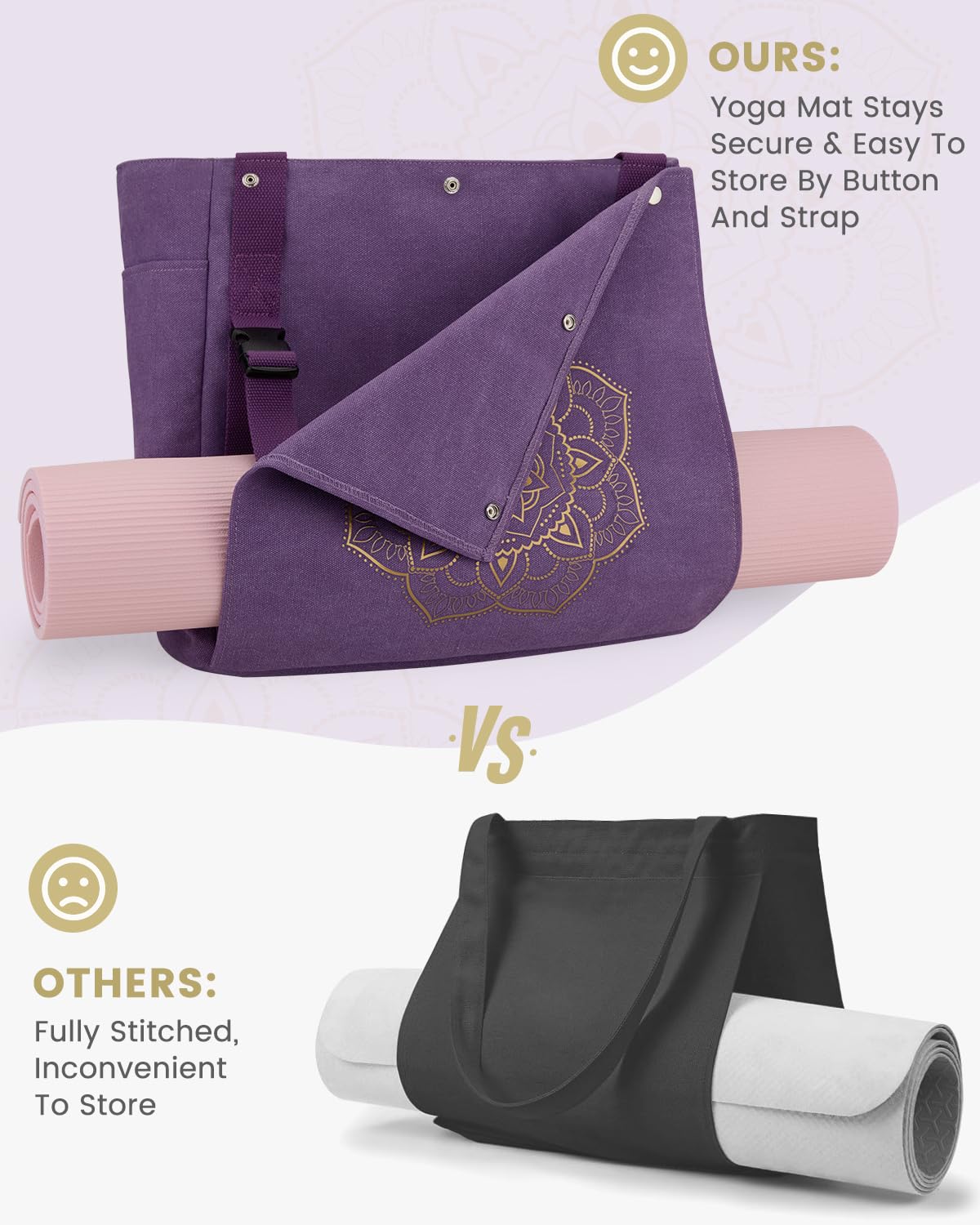 gonex-canvas-yoga-mat-bag-large-unfold-flat-tote-with-multiple-pockets-fits-stan image 4