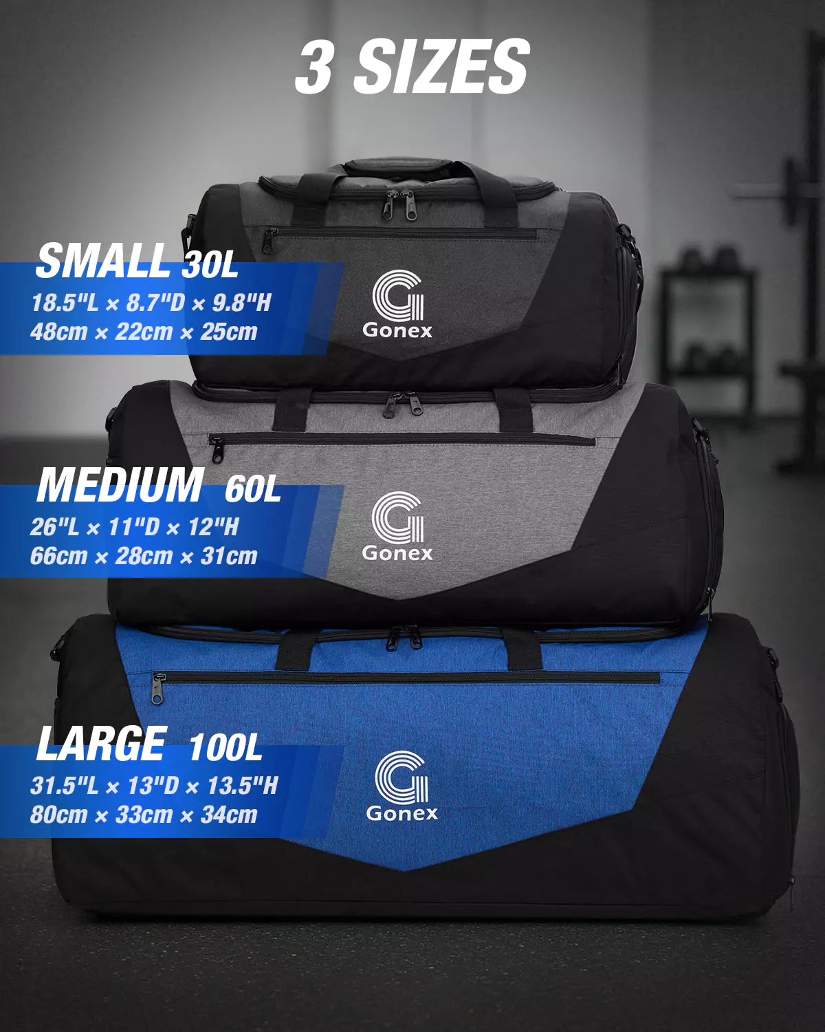gonex-30l-sports-gym-duffle-bag-water-resistant-with-ventilated-shoe-compartment image 8