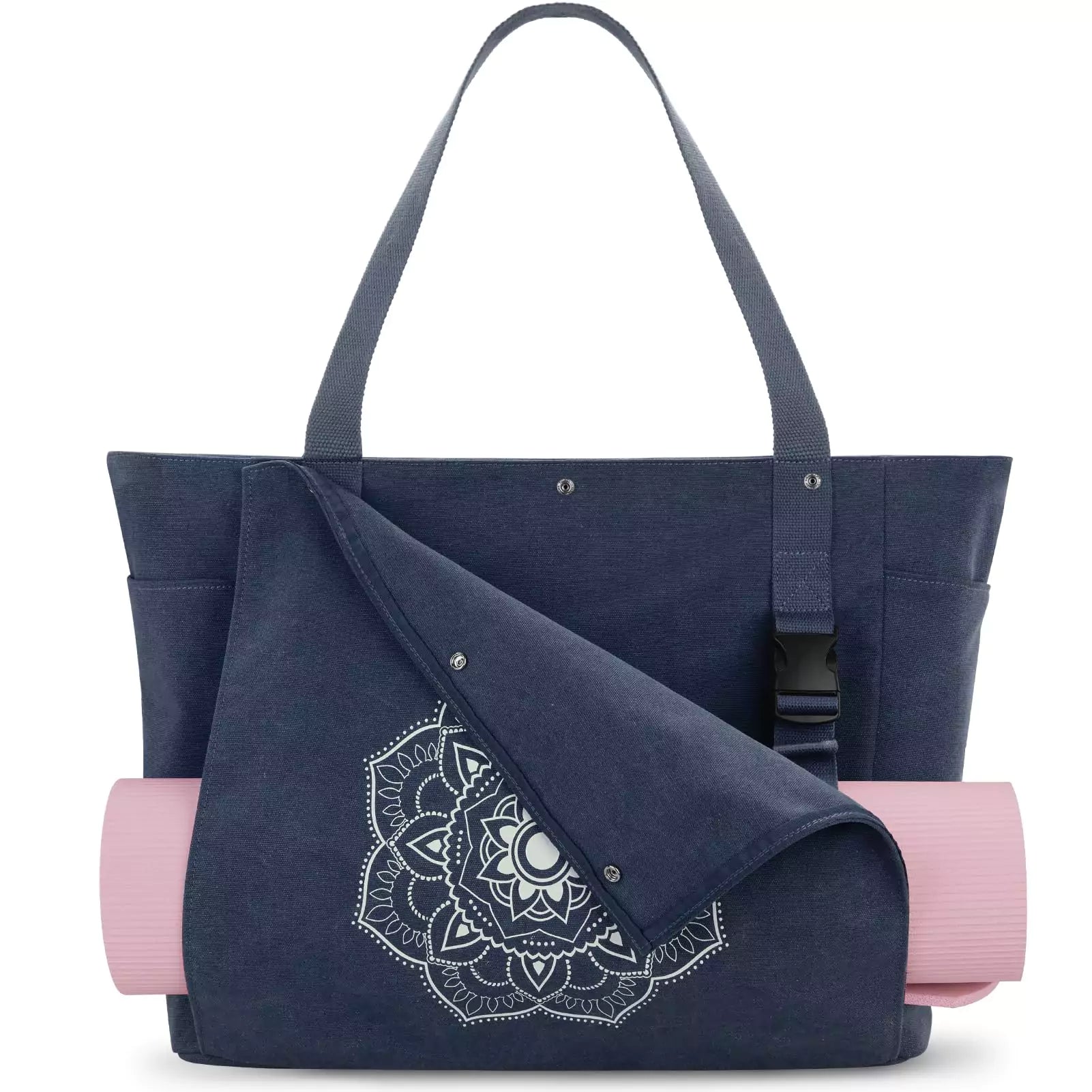 gonex-canvas-yoga-mat-bag-x-large-front-flap-extra-large-yoga-tote image 2