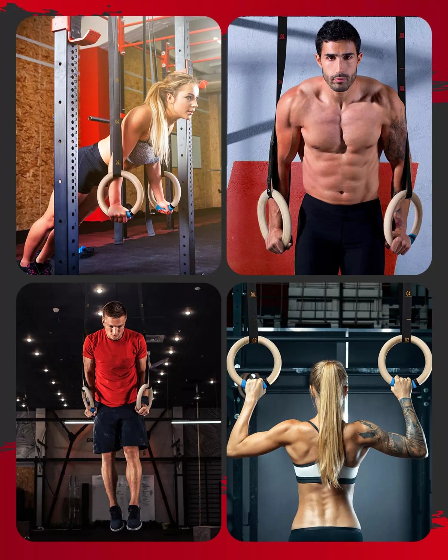 gonex-wooden-gymnastic-rings-for-workouts-exercises-with-precision-numbered-stra image 7