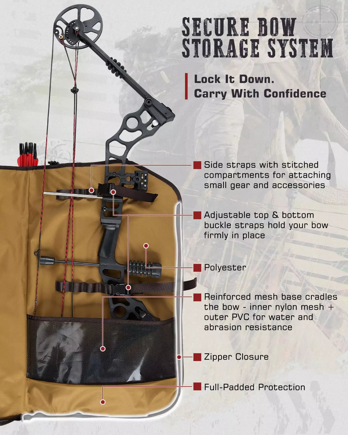gonex-hunting-bow-and-arrow-backpack-with-detachable-arrow-case-900d-padded-comp image 3