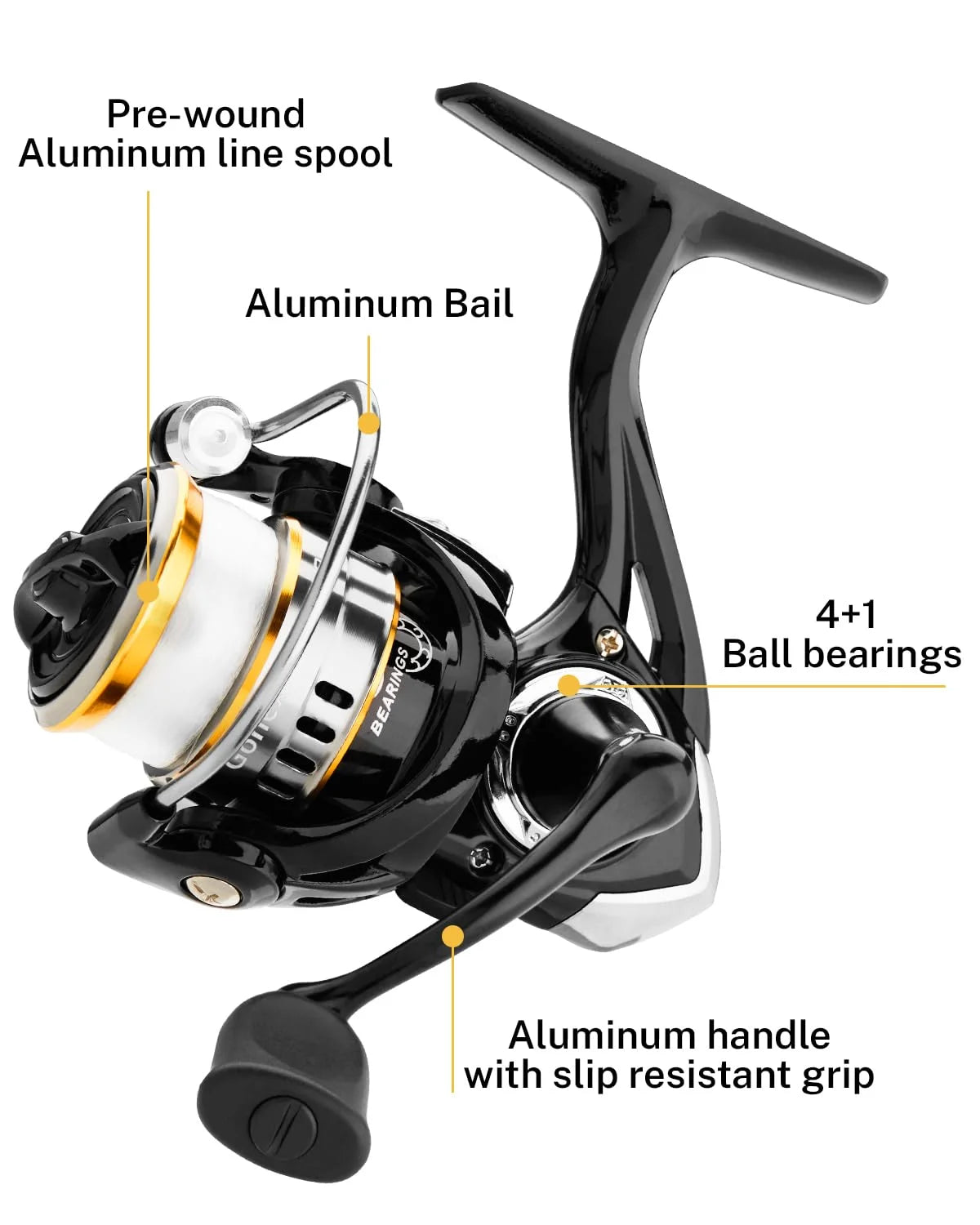 gonex-ice-fishing-rod-and-reel-combo-medium-light-spinning-rod-with-52-glow-jigs image 2