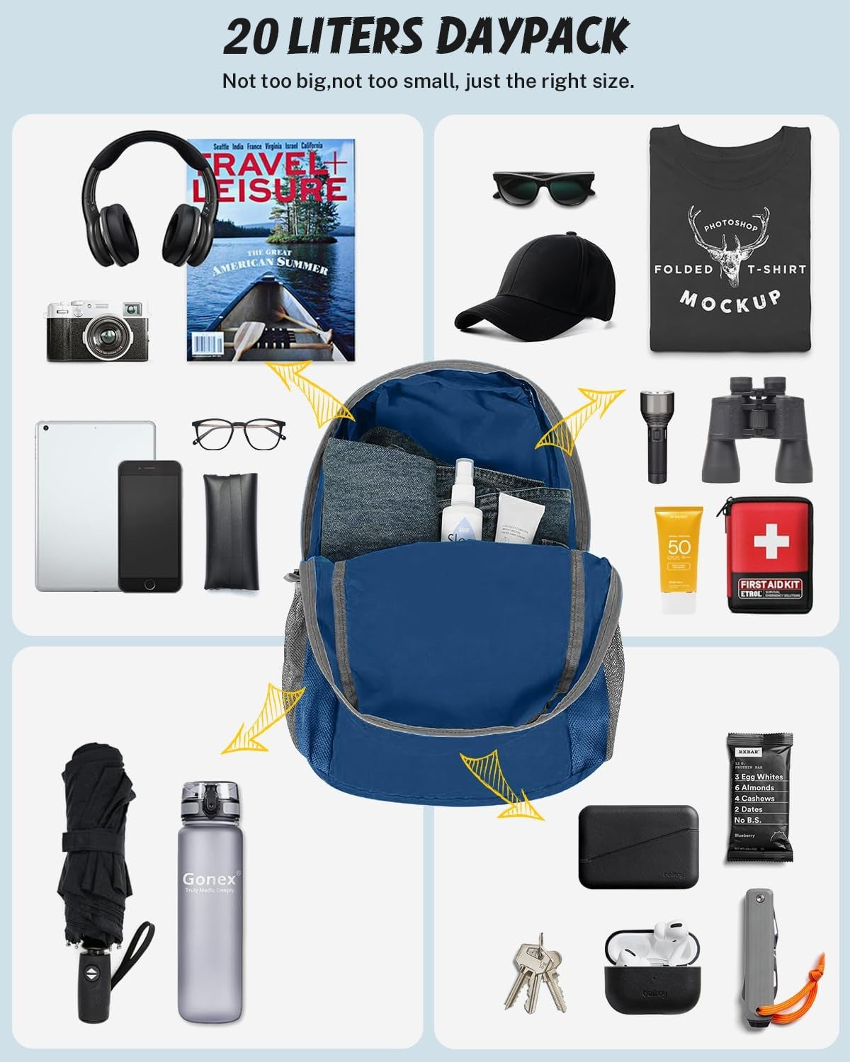 gonex-20l-lightweight-packable-hiking-backpack-foldable-water-repellent-nylon-da image 5