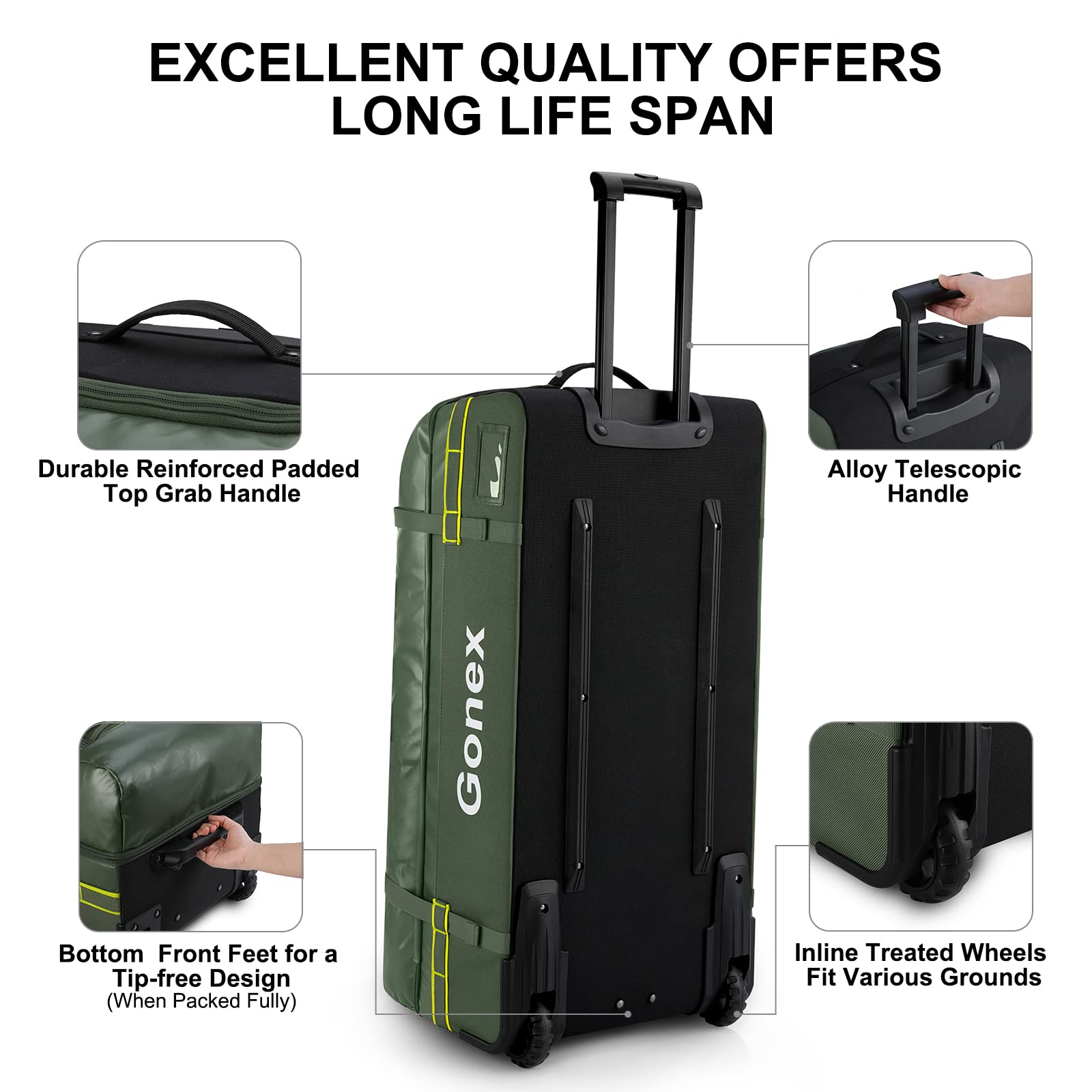 gonex-33-inch-rolling-duffle-bag-with-wheels-1200d-waterproof-pvc-ykk-zippers-te image 4
