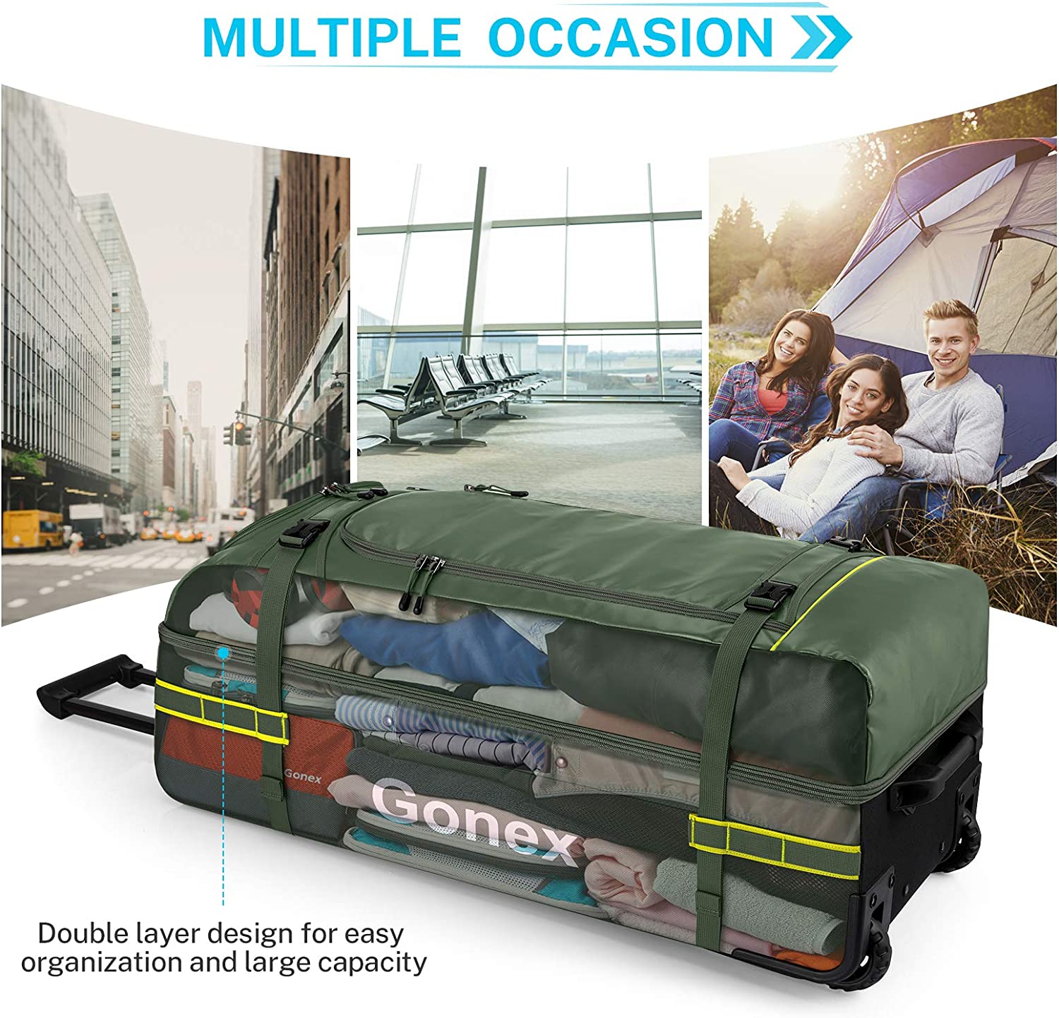 gonex-33-inch-rolling-duffle-bag-with-wheels-1200d-waterproof-pvc-ykk-zippers-te image 5