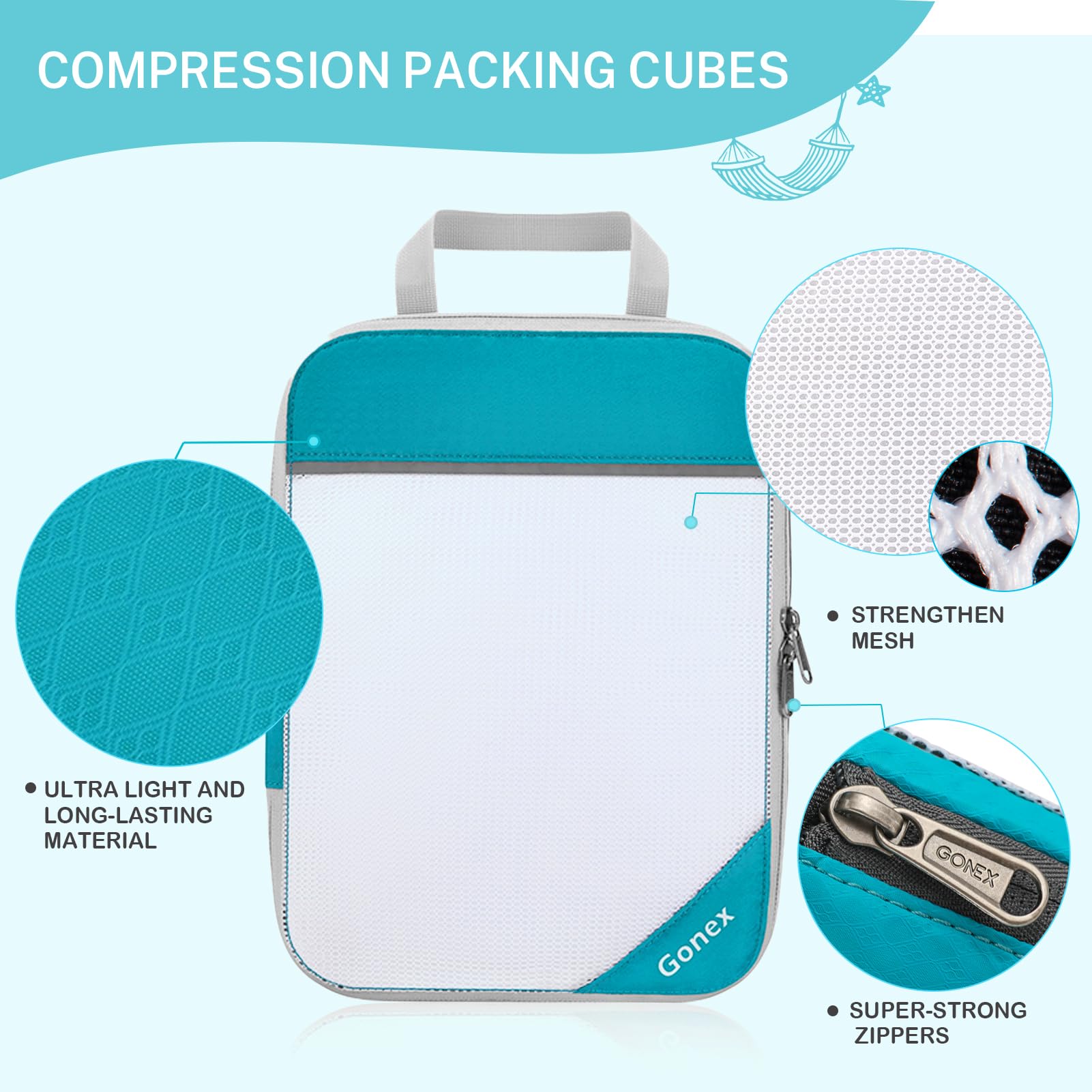 gonex-compressible-packing-cubes-7-pcs-mesh-compression-travel-organizer-set-wit image 8