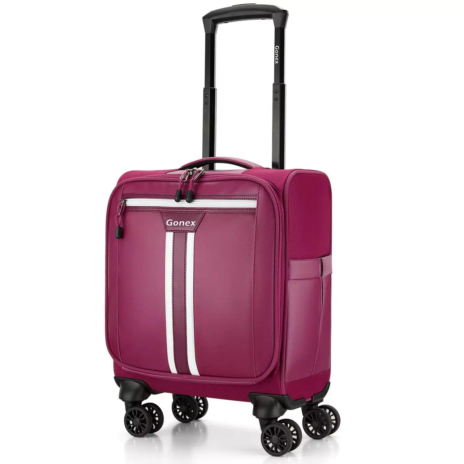 gonex-16-inch-rolling-spinner-underseat-carry-on-suitcase-waterproof-pvc-busines image 3