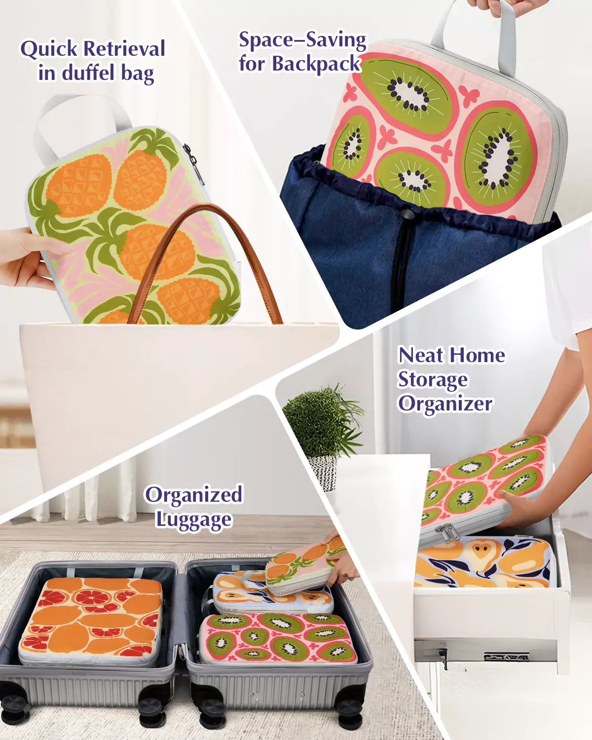 gonex-cute-fruit-compression-packing-cubes-dual-zipper-space-saving-travel-organ image 8