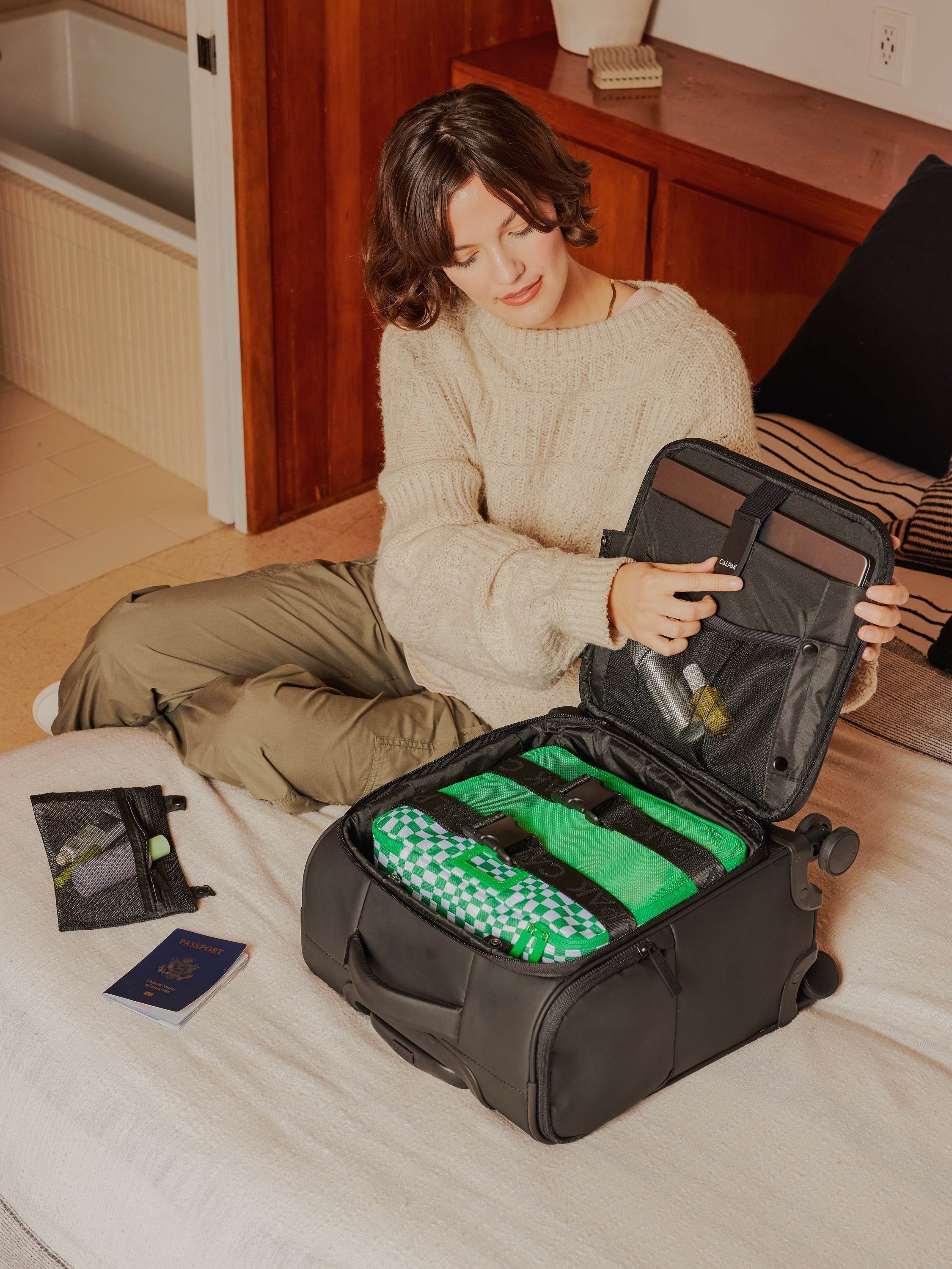 calpak-luka-soft-sided-mini-carry-on-luggage-under-seat-roller-with-padded-14-in image 3