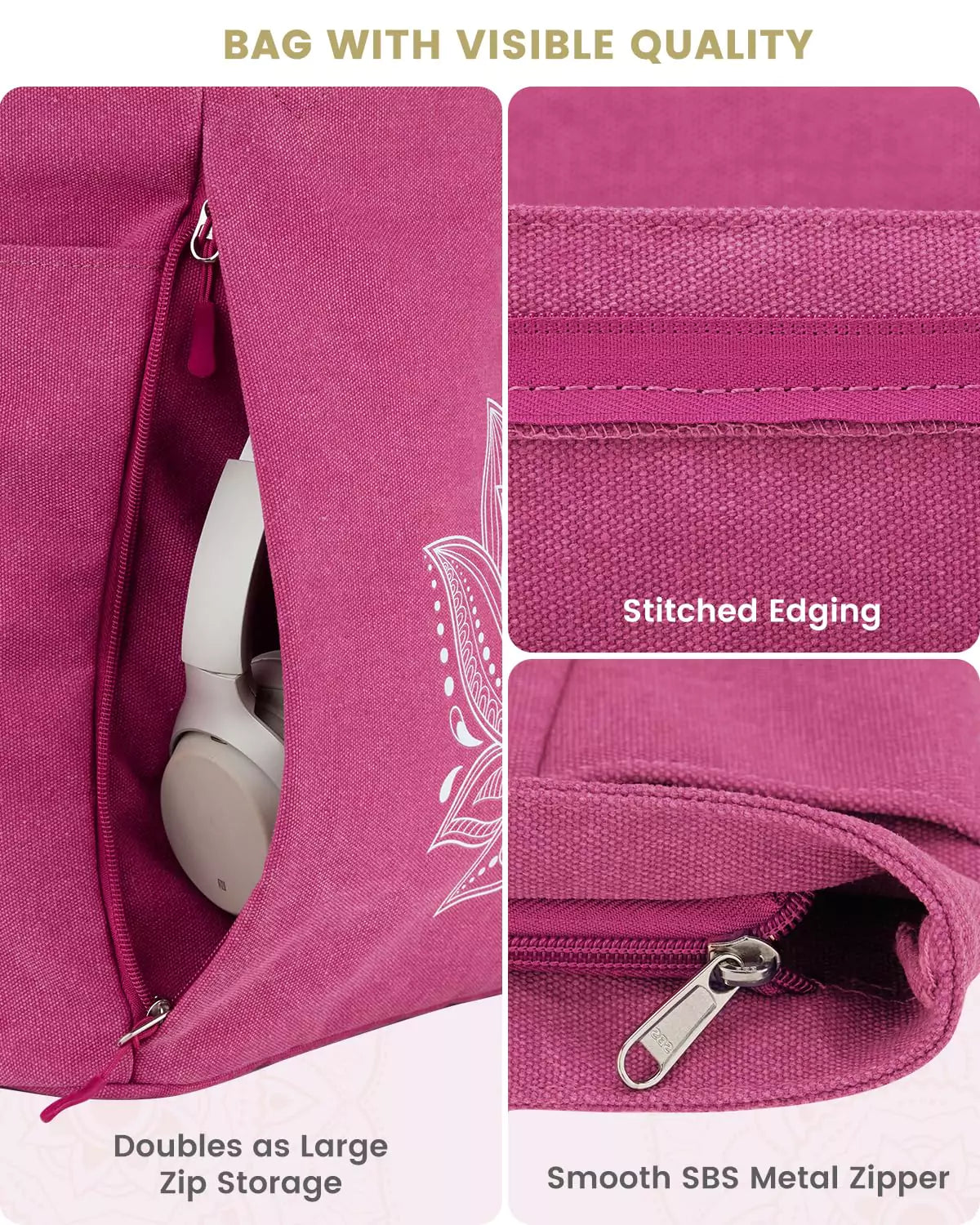 gonex-yoga-mat-bag-xl-full-zip-tote-with-multi-pockets-and-external-mat-pocket image 4